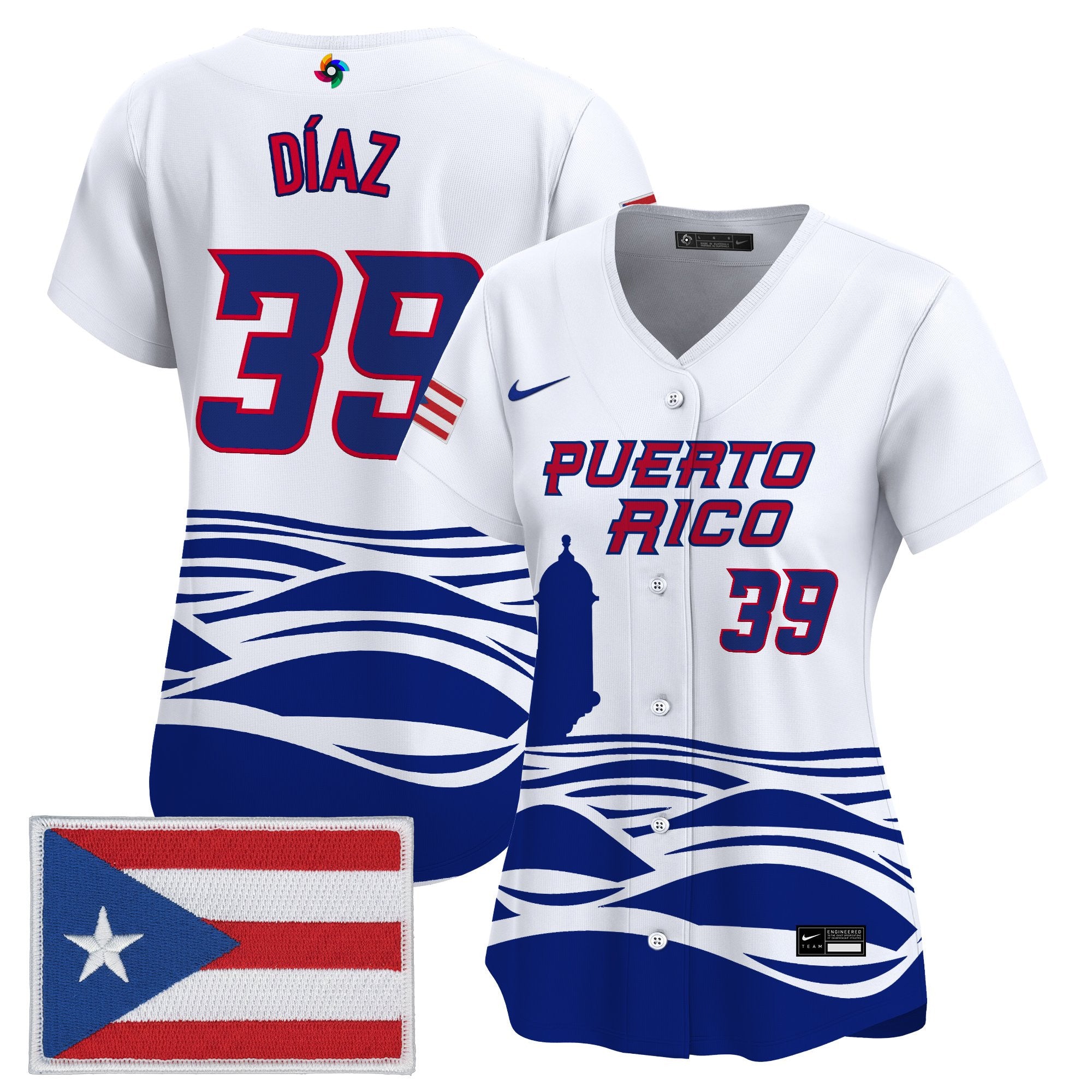 Women's Team Puerto Rico World Baseball Classic Vapor Premier Jersey - All Stitched