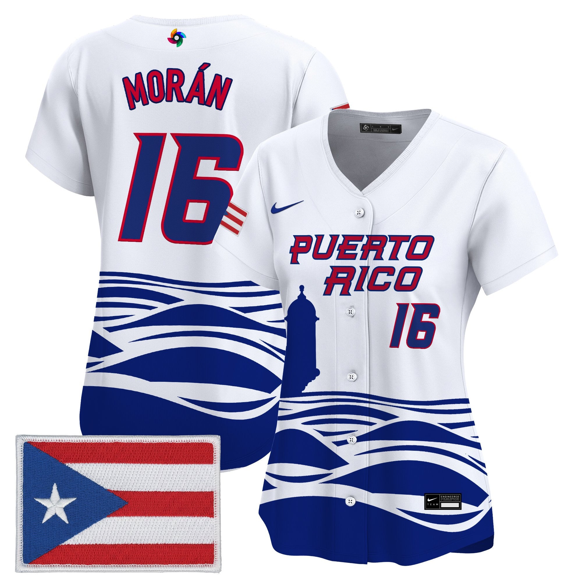 Women's Team Puerto Rico World Baseball Classic Vapor Premier Jersey - All Stitched