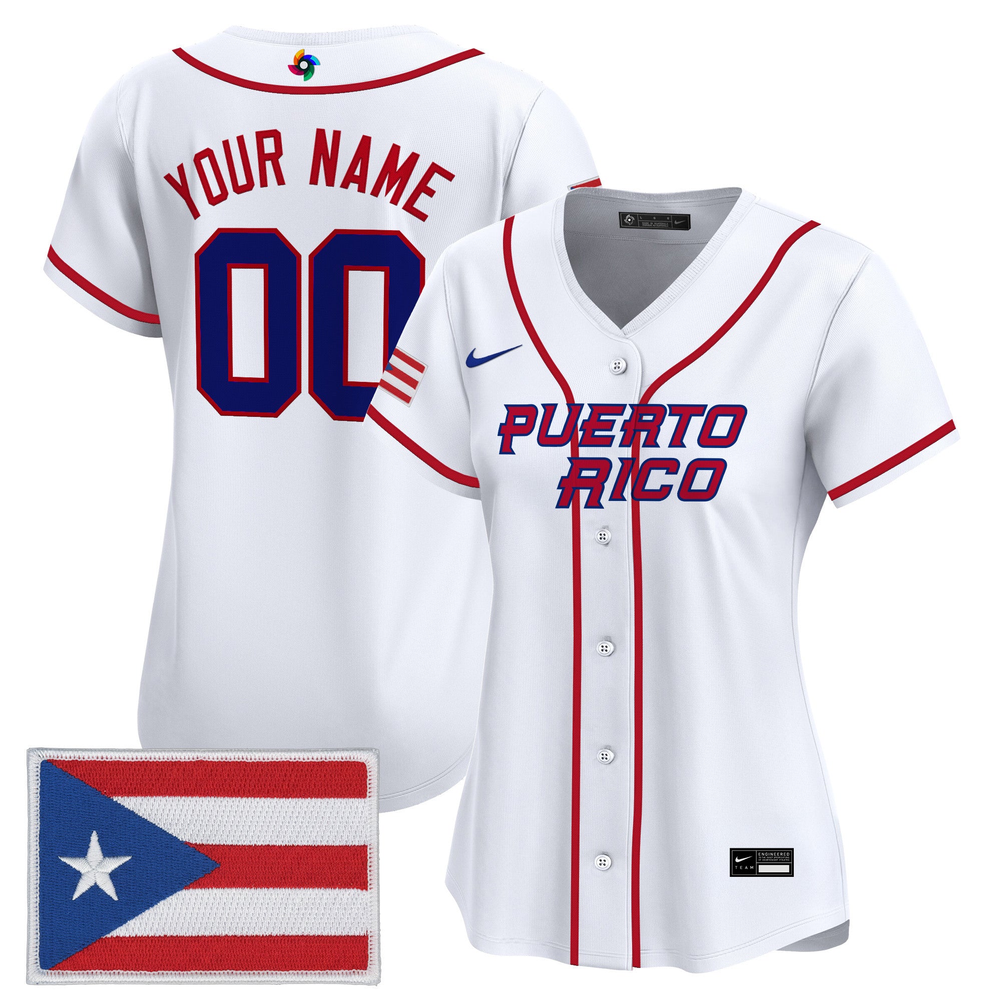 Team Puerto Rico World Baseball Classic Vapor Premier Custom Jersey - 2026 Roster - All Stitched