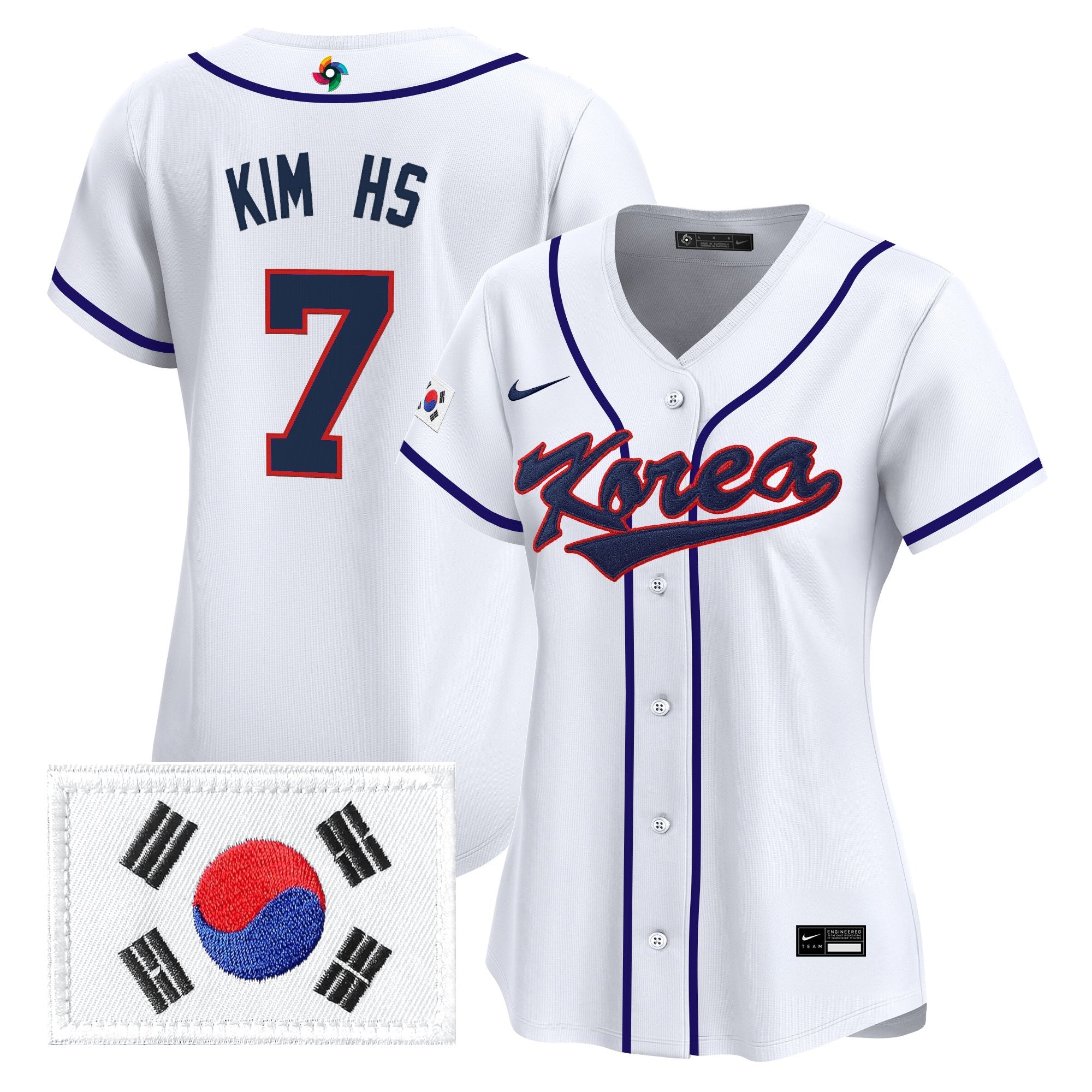 Women's Team Korea 2026 World Baseball Classic Vapor Premier Jersey - All Stitched