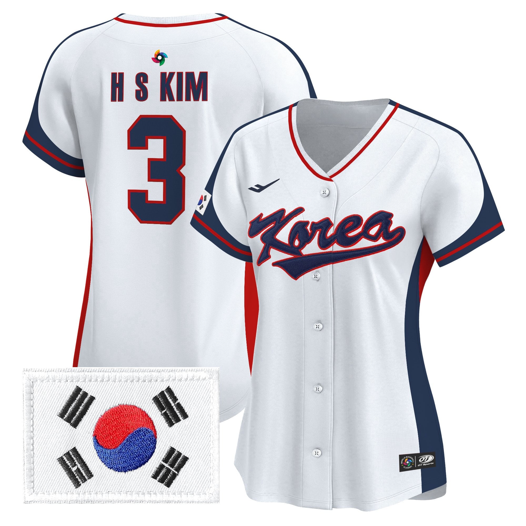 Women's Team Korea 2026 World Baseball Classic Vapor Premier Jersey - All Stitched