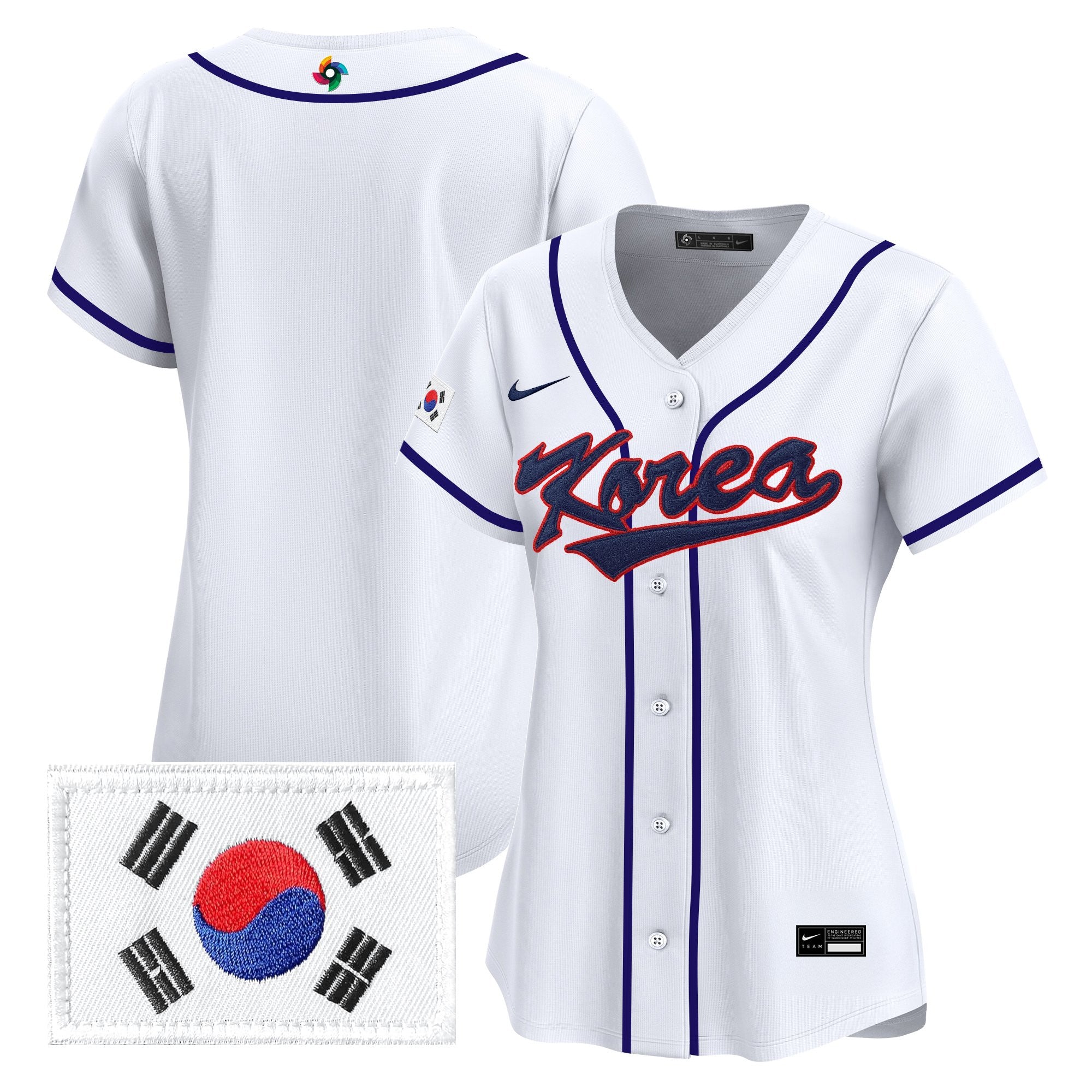 Women's Team Korea 2026 World Baseball Classic Vapor Premier Jersey - All Stitched