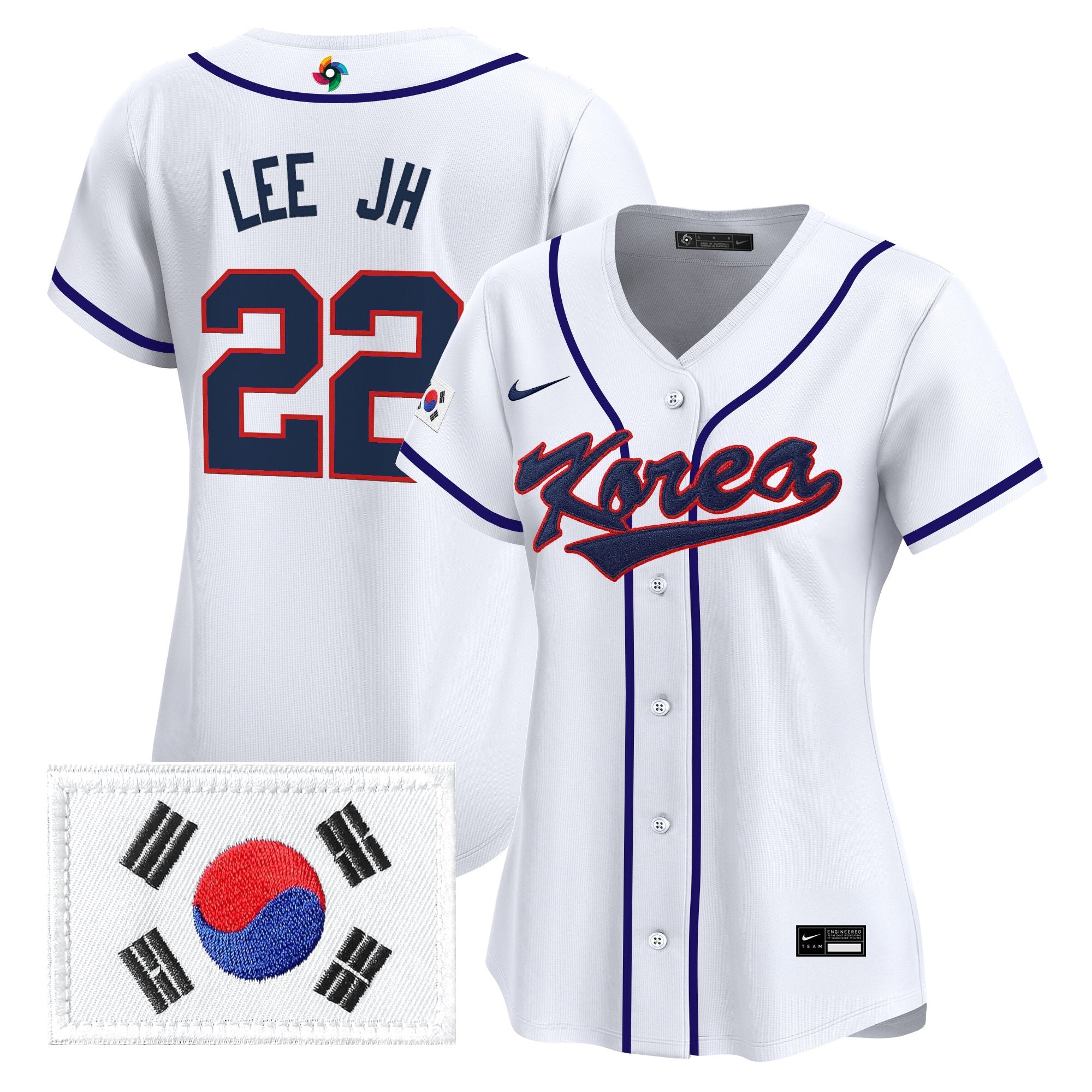 Women's Team Korea 2026 World Baseball Classic Vapor Premier Jersey - All Stitched