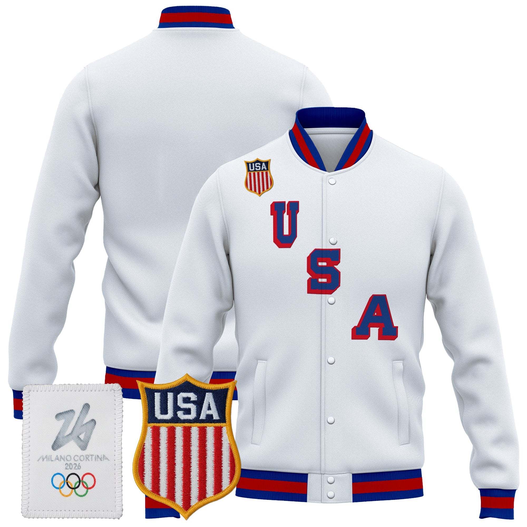 Men's 2026 USA Olympic Premium Hockey Jacket - All Stitched