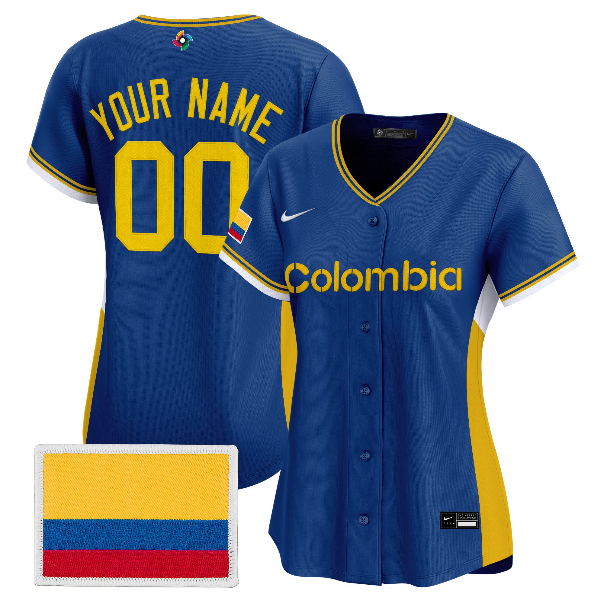 Team Colombia 2026 World Baseball Classic Vapor Premier Custom Jersey - All Stitched
