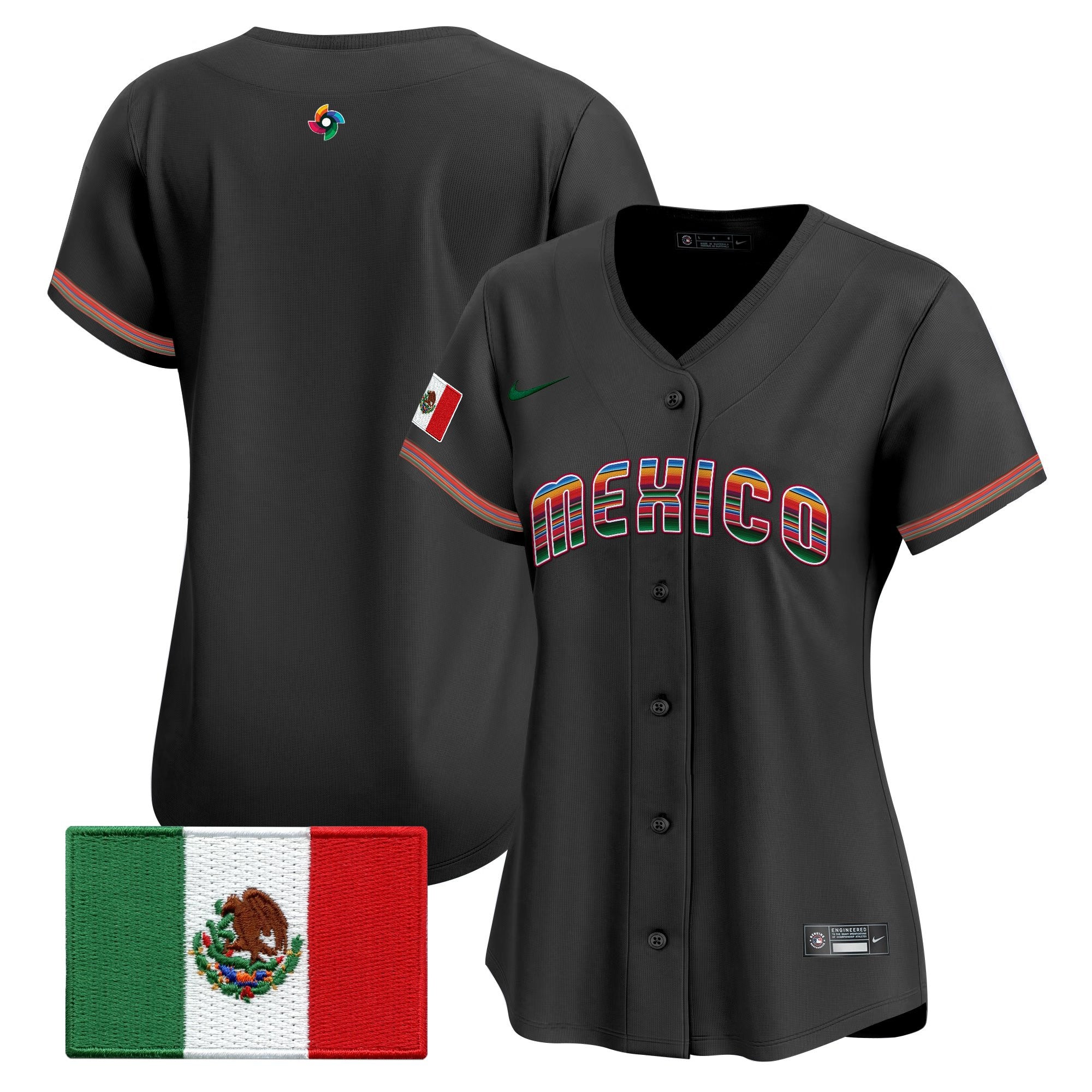 Women's Team Mexico World Baseball Classic "Serape Edition" Vapor Premier Jersey - 2026 Roster - All Stitched