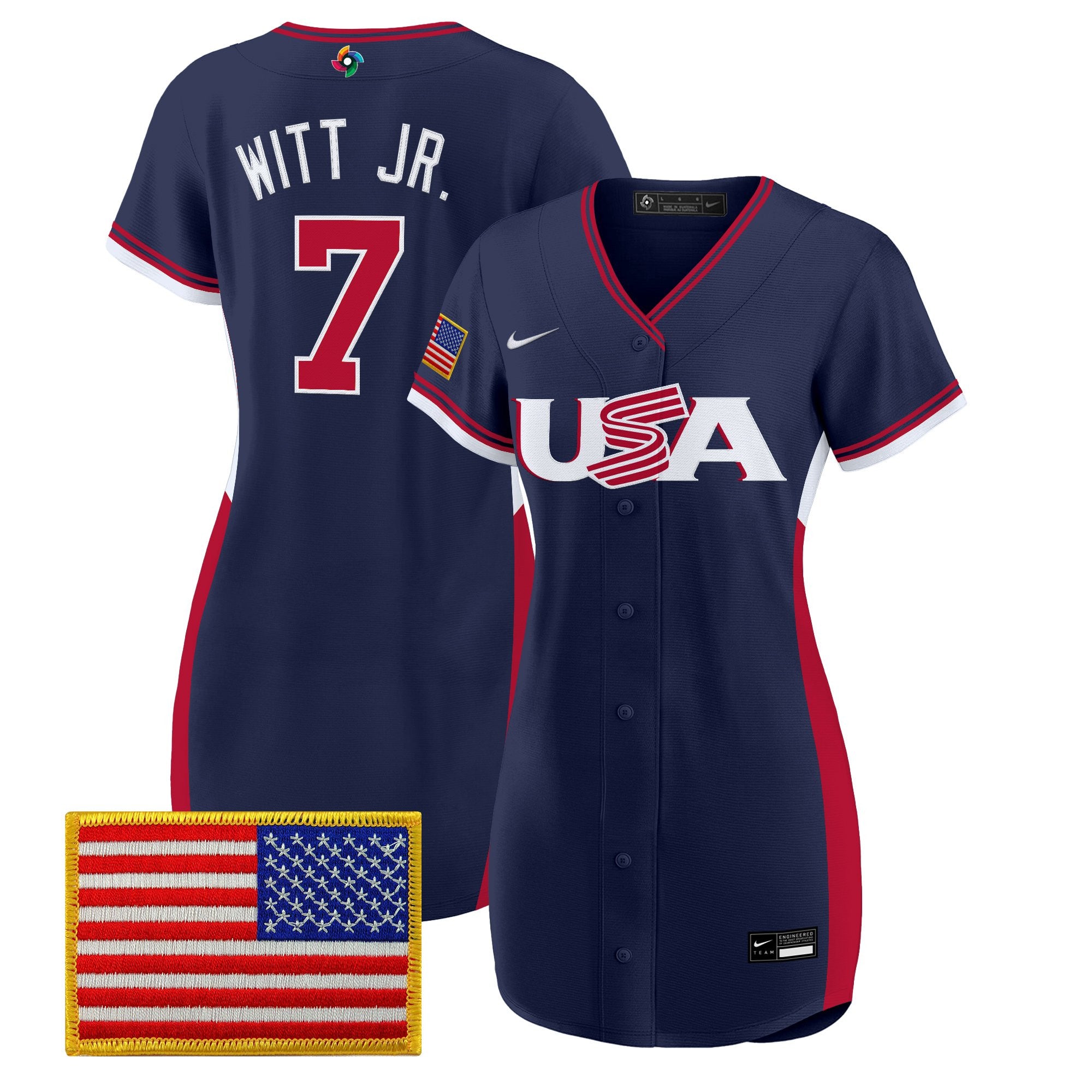 Women's Team USA 2026 World Baseball Classic Baseball Dress - All Stitched