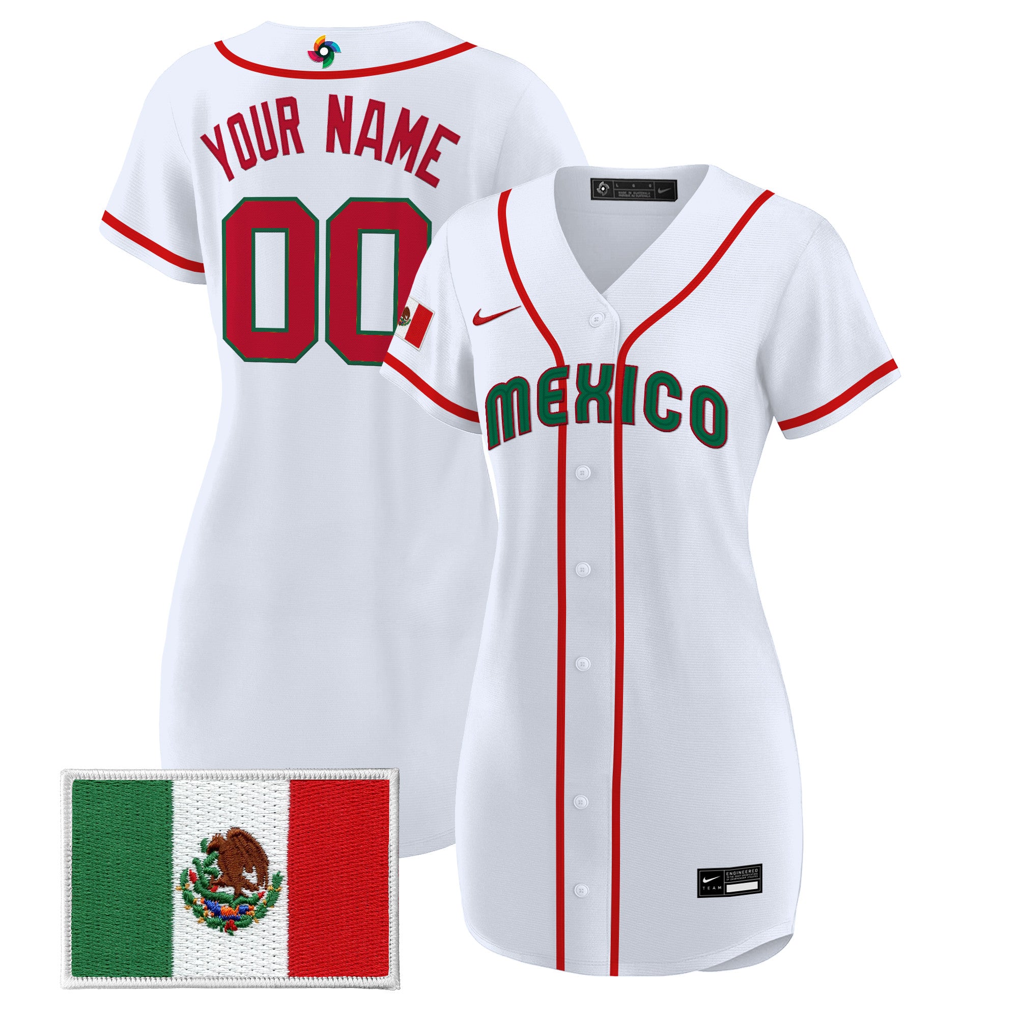 Team Mexico World Baseball Classic Custom Baseball Dress - All Stitched