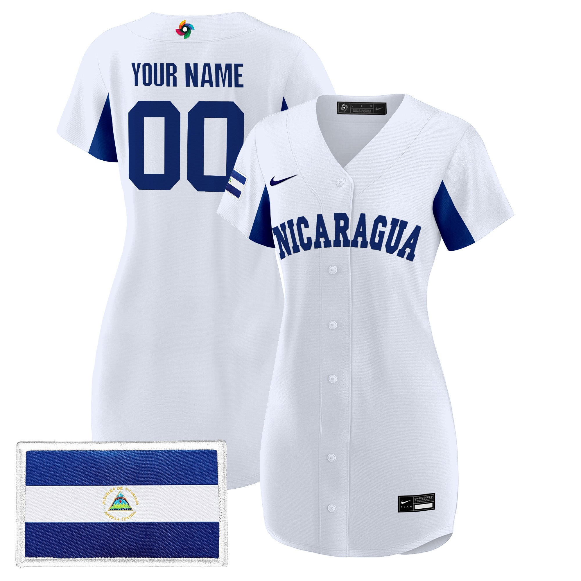 Team Nicaragua 2026 World Baseball Classic Custom Baseball Dress - All Stitched
