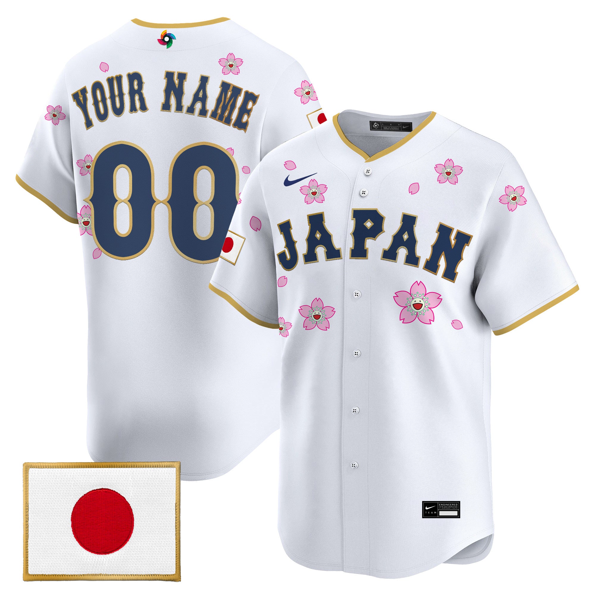 Team Japan World Baseball Classic x Takashi Murakami Vapor Premier Custom Jersey - Stitched