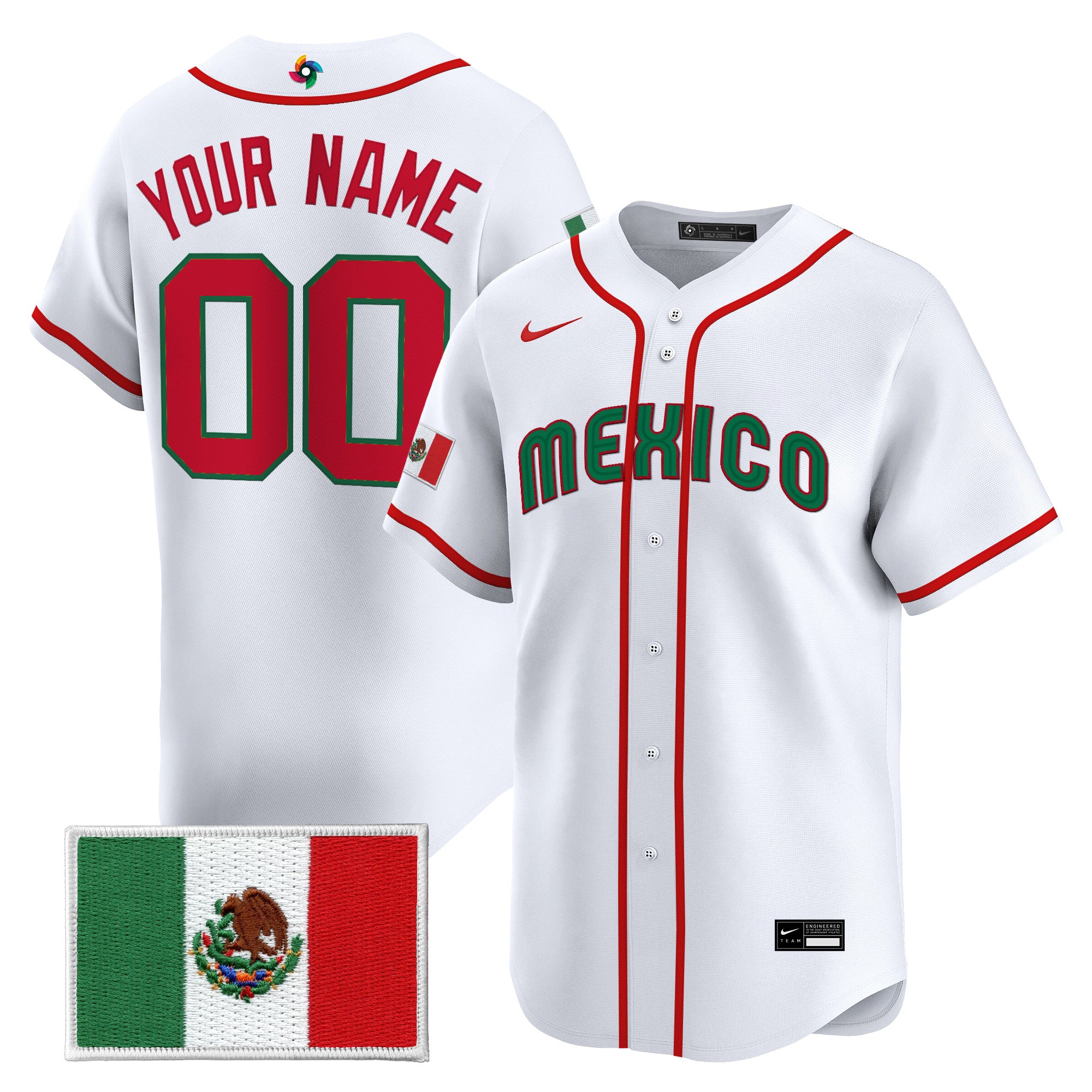 Team Mexico World Baseball Classic Gold Vapor Premier Custom Jersey - All Stitched