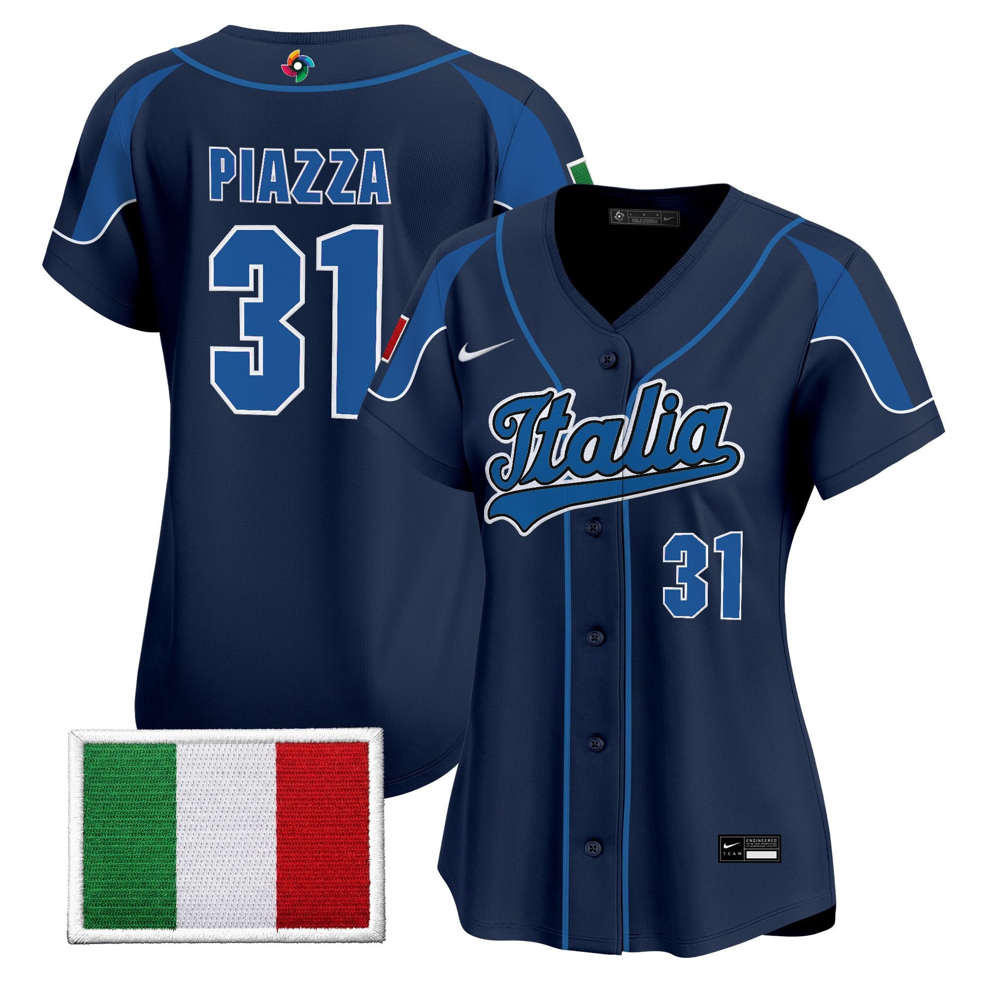 Women's Team Italy 2026 World Baseball Classic Vapor Premier Jersey - All Stitched