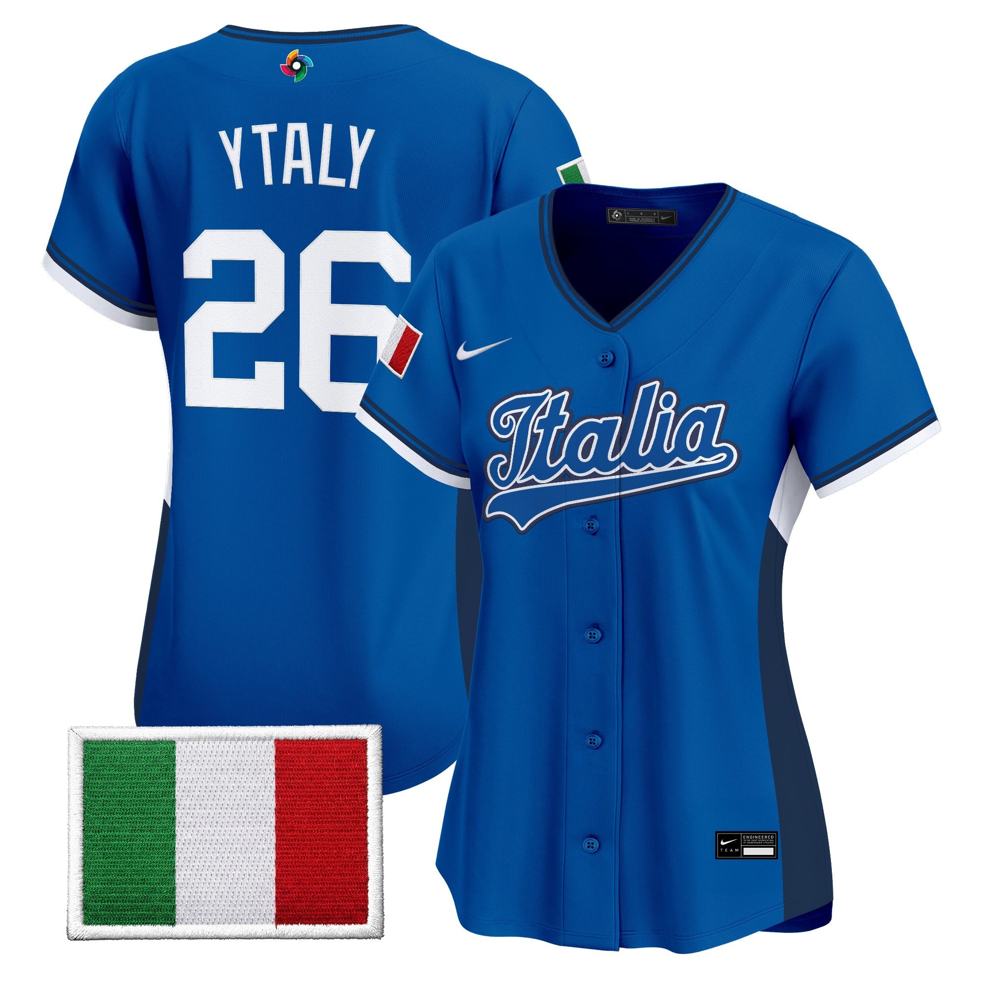 Women's Team Italy 2026 World Baseball Classic Vapor Premier Jersey - All Stitched