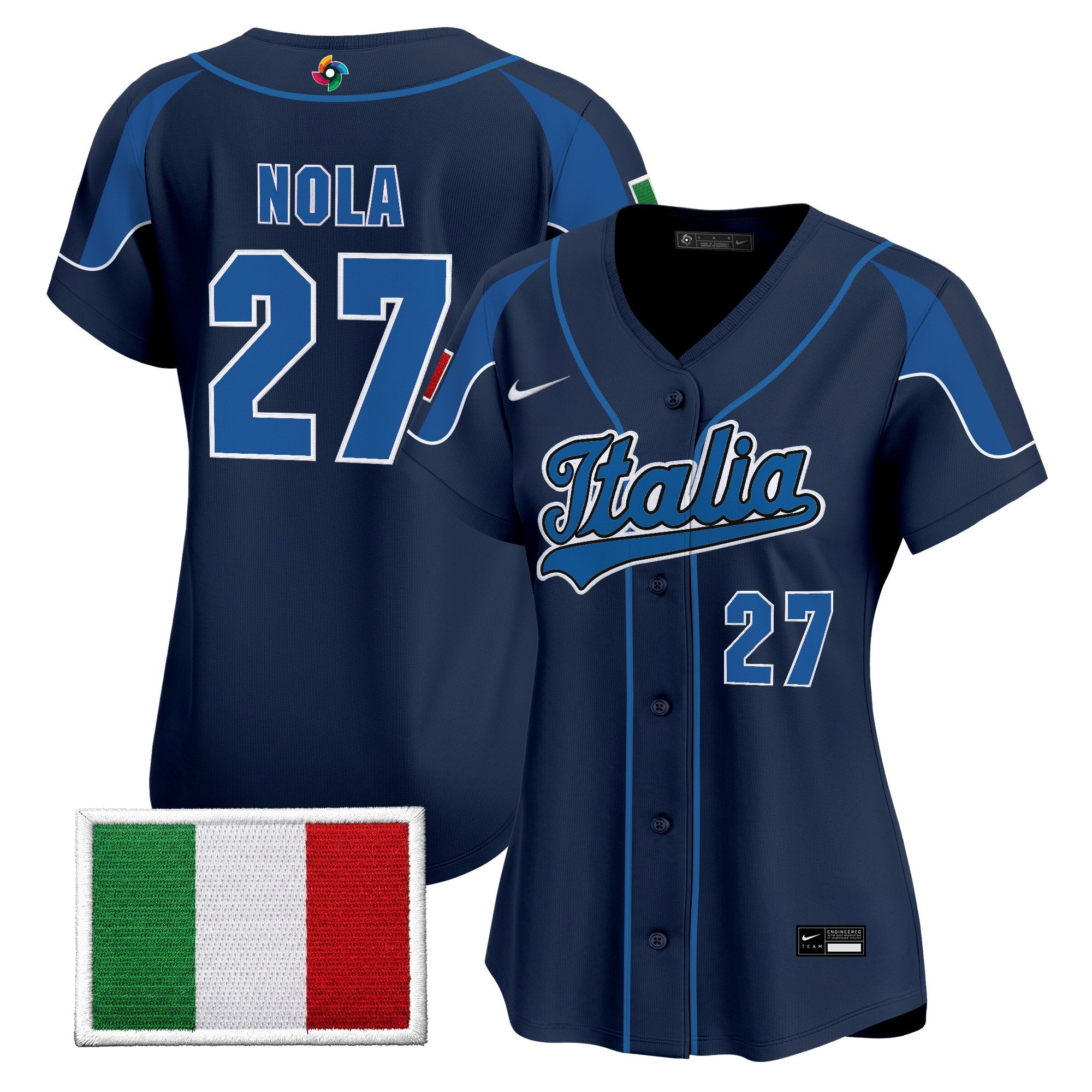 Women's Team Italy 2026 World Baseball Classic Vapor Premier Jersey - All Stitched