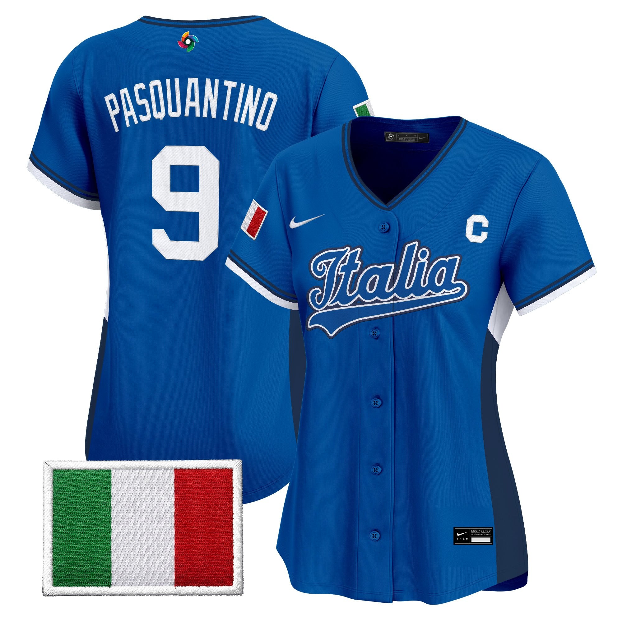 Women's Team Italy 2026 World Baseball Classic Vapor Premier Jersey - All Stitched
