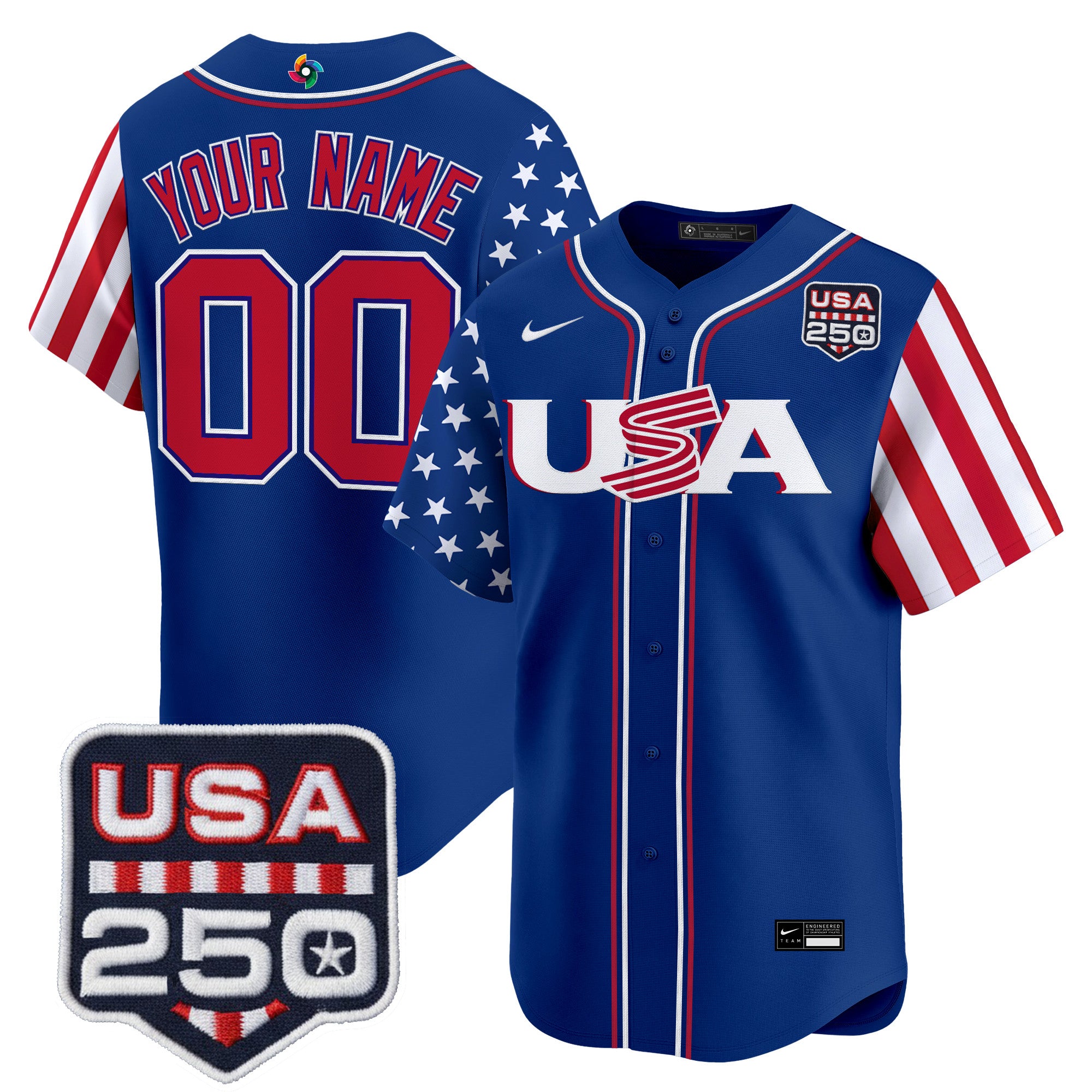 Team USA World Baseball Classic "America250 Edition" Vapor Premier Limited Custom Jersey - All Stitched