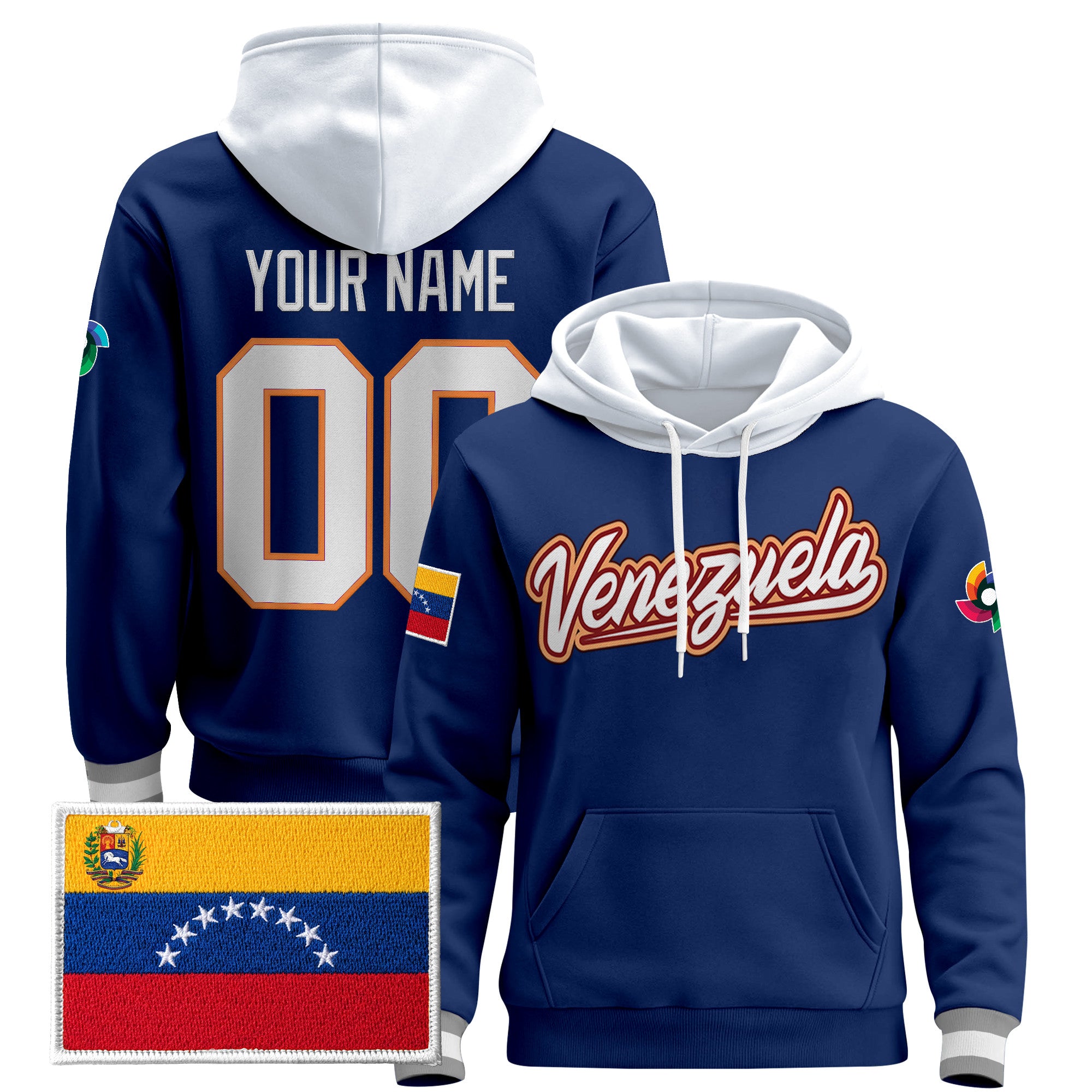 Team Venezuela 2026 World Baseball Classic Vapor Premier Custom Hoodie - All Stitched