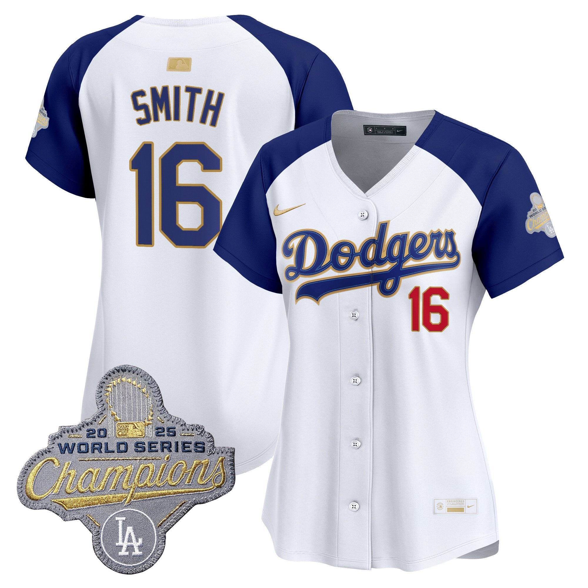 Women's Los Angeles Dodgers "Gold Collection" Premier Limited Jersey - All Stitched