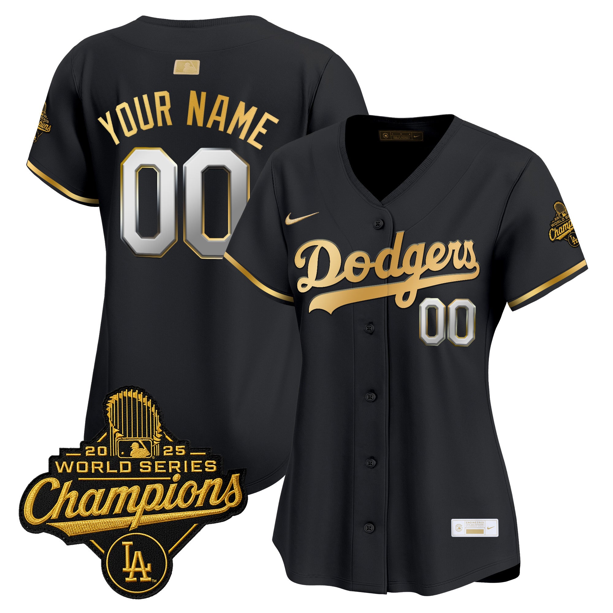 Los Angeles Dodgers "Gold Collection" Premier Limited Custom Jersey - All Stitched