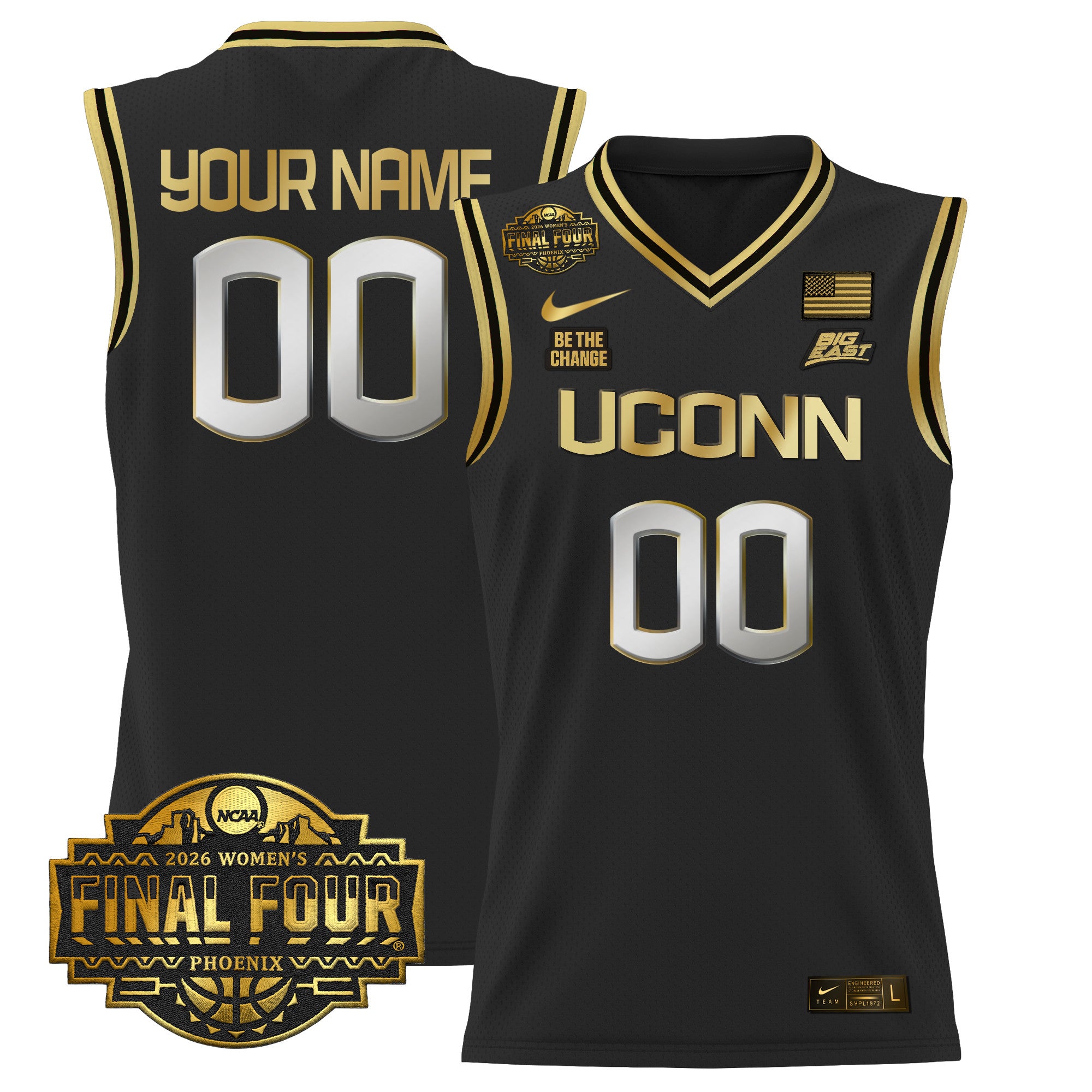 UConn Huskies 2026 Women's Tournament Final Four Custom Basketball Jersey - All Stitched