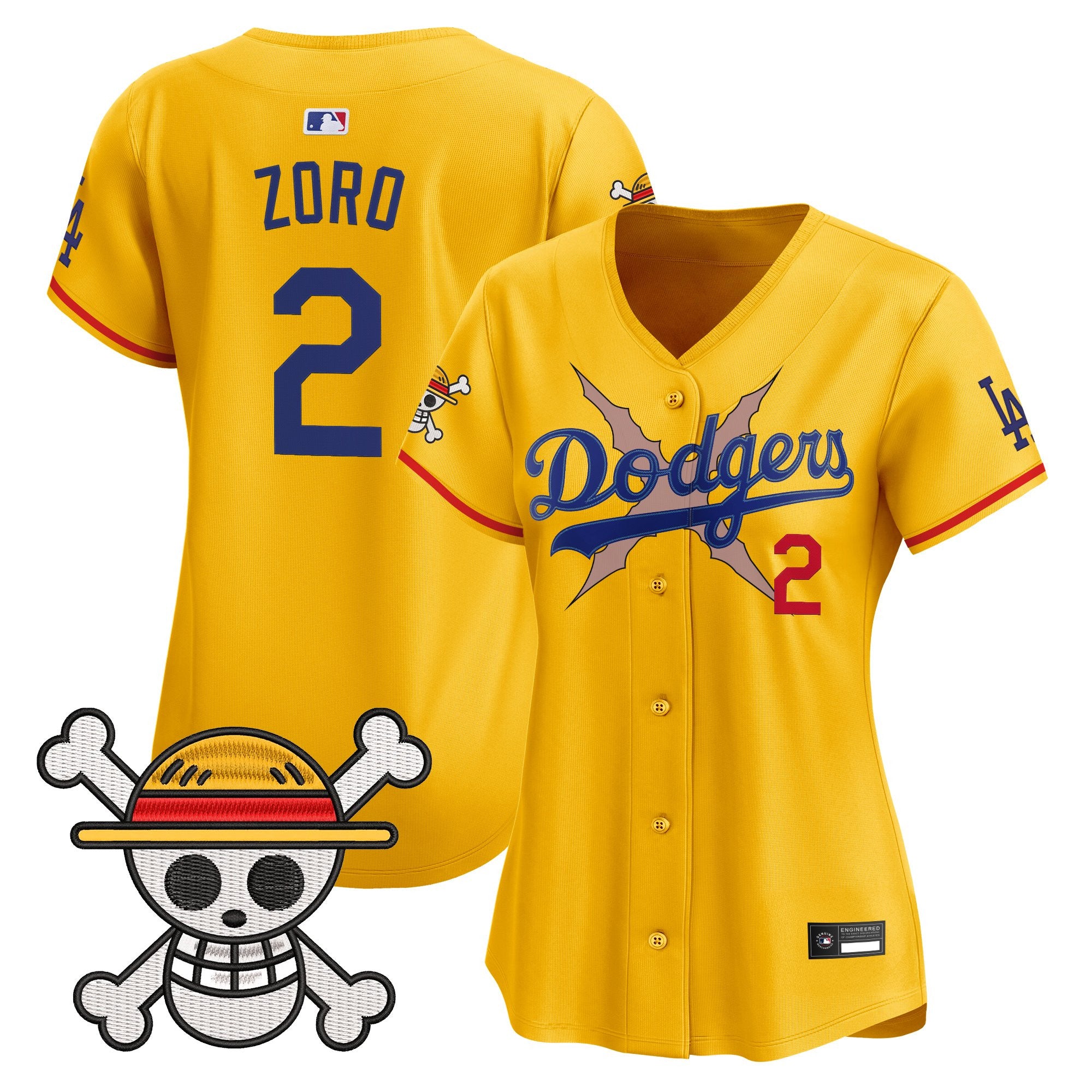 Women's Los Angeles Dodgers x One Piece Vapor Premier Limited Jersey - Stitched