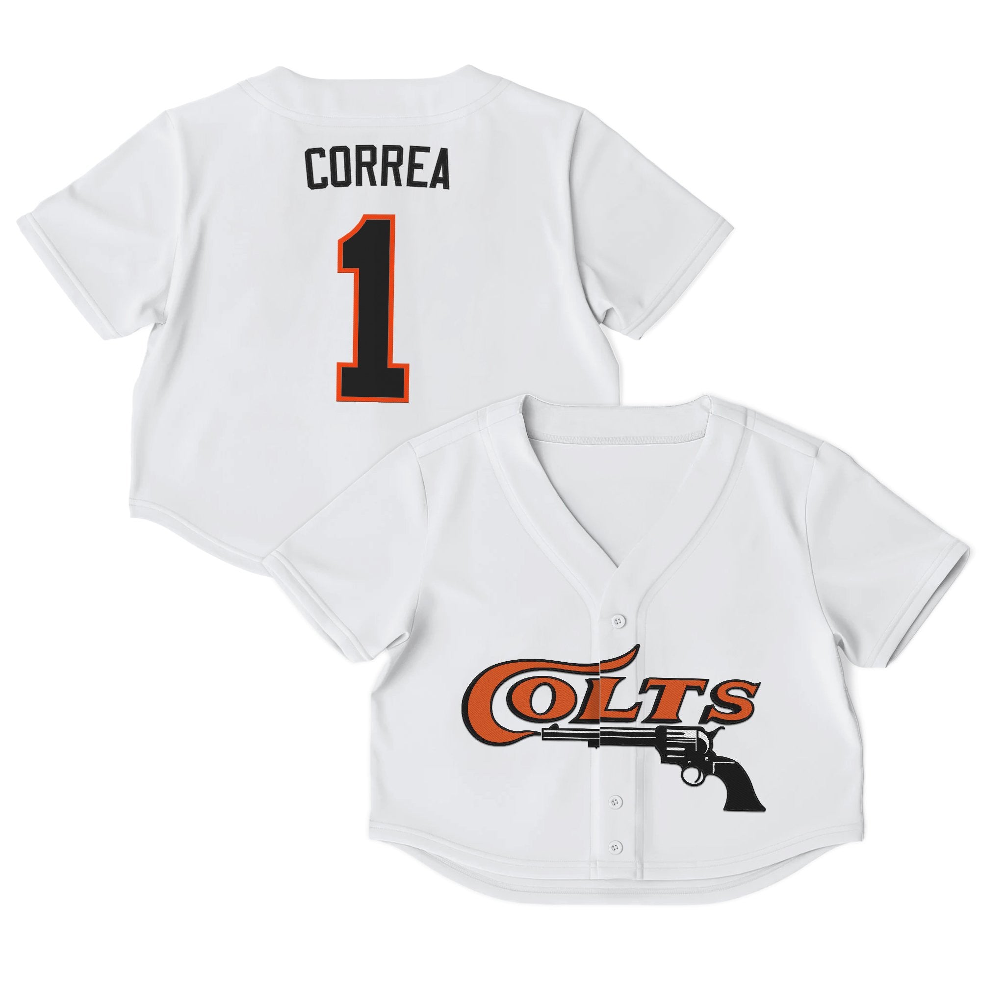 Women's Houston Astros Throwback Crop Top Baseball Jersey - All Stitched