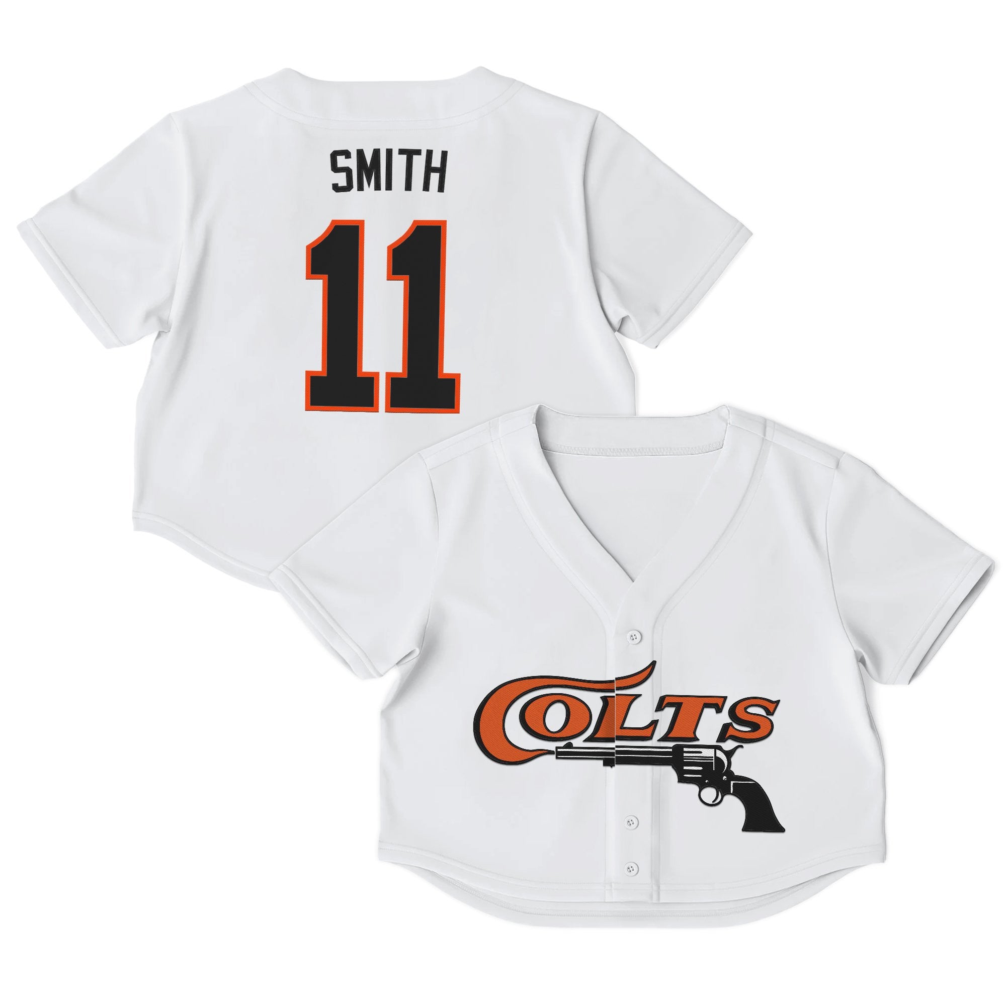 Women's Houston Astros Throwback Crop Top Baseball Jersey - All Stitched