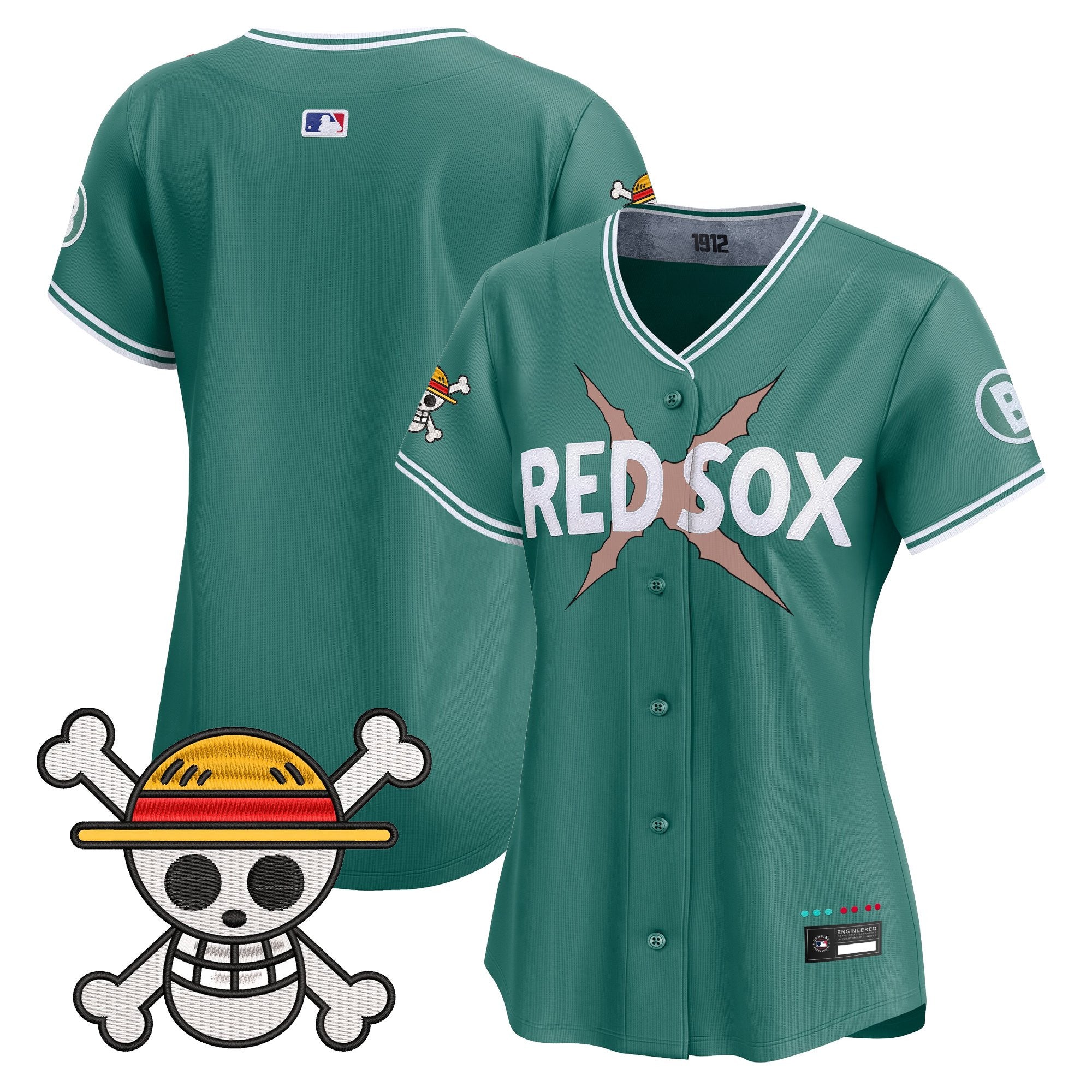 Women's Boston Red Sox x One Piece Vapor Premier Limited Jersey - Stitched