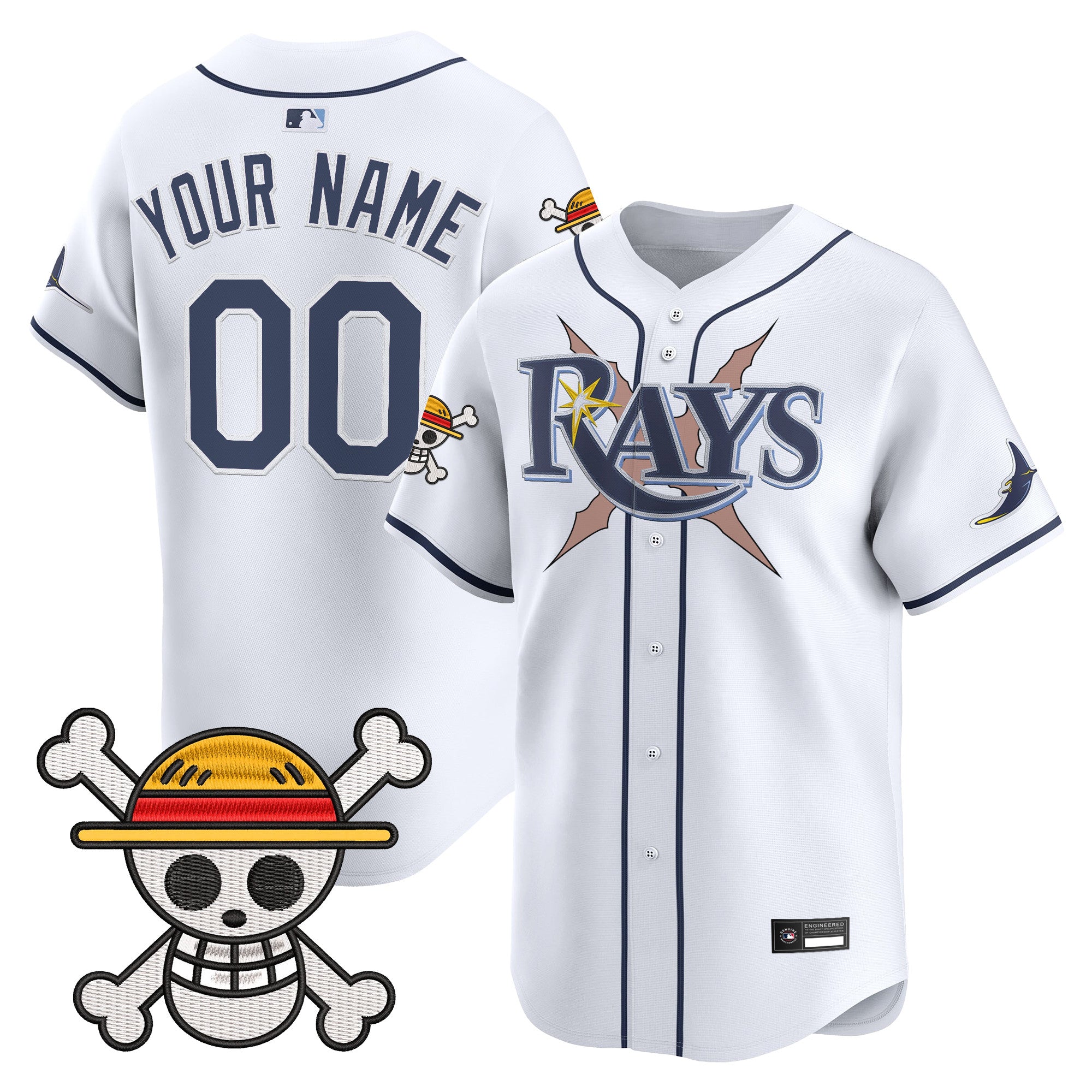 Tampa Bay Rays x One Piece Vapor Premier Limited Custom Jersey - Stitched