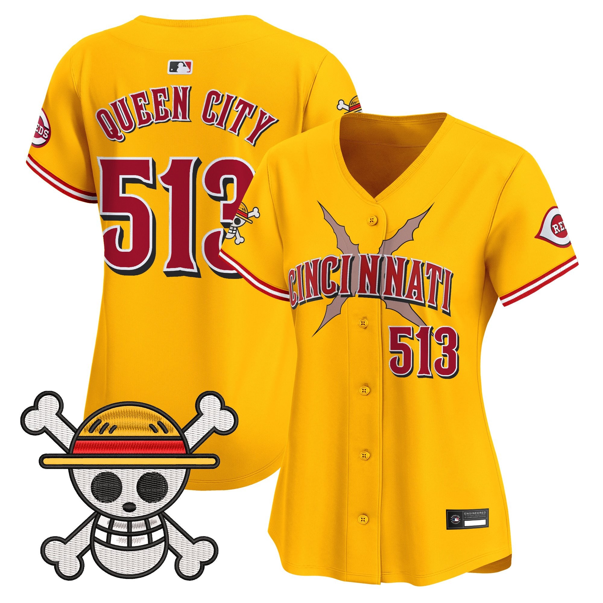 Women's Cincinnati Reds x One Piece Vapor Premier Limited Jersey - Stitched