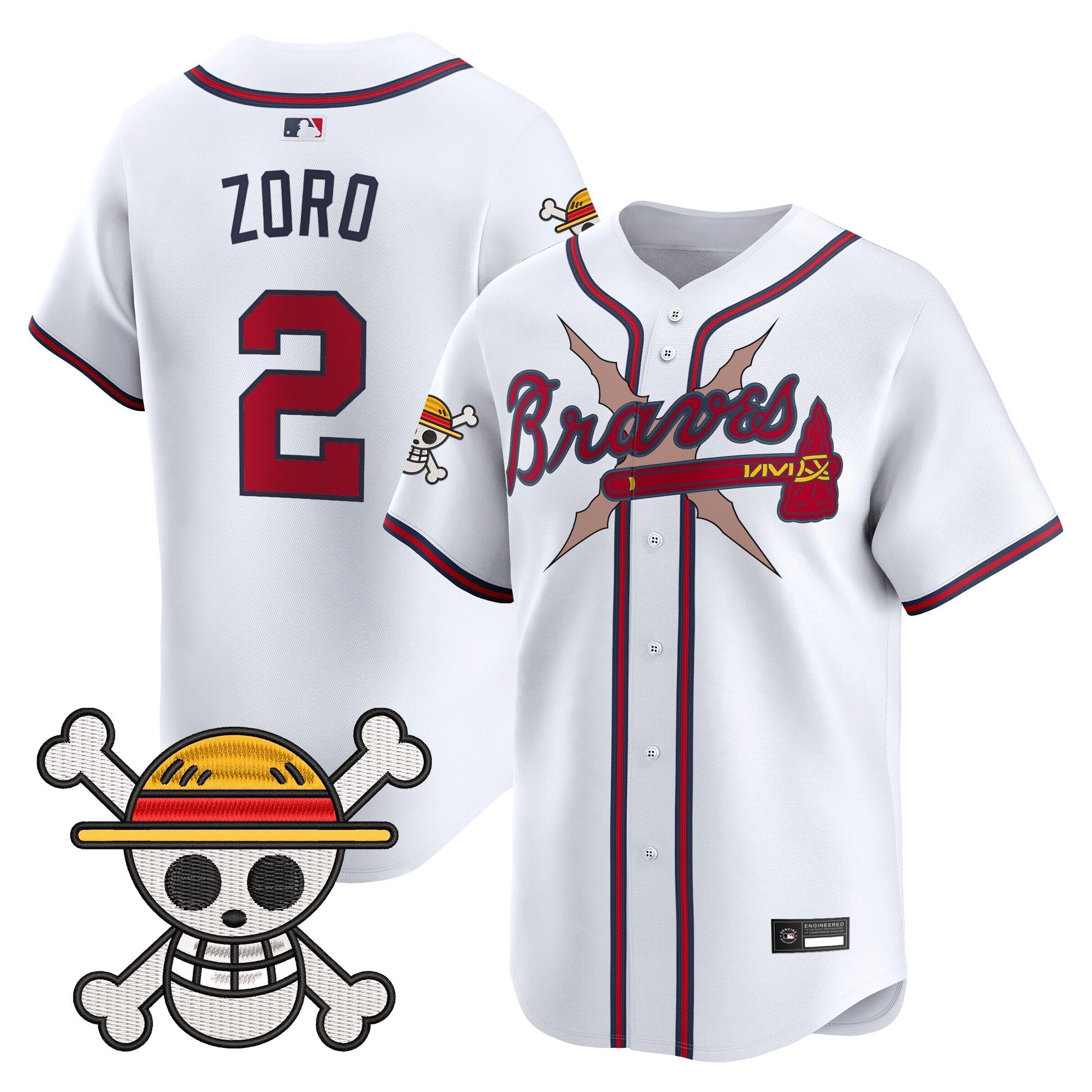 Men's Atlanta Braves x One Piece Vapor Premier Limited Jersey - Stitched