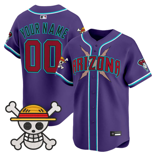 Diamondbacks x One Piece Vapor Premier Limited Custom Jersey - Stitched