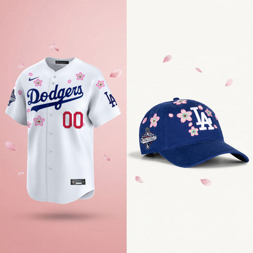 Dodgers 2025 Champions Tokyo Series Bundle – Custom Jersey & Strapback Hat - Stitched