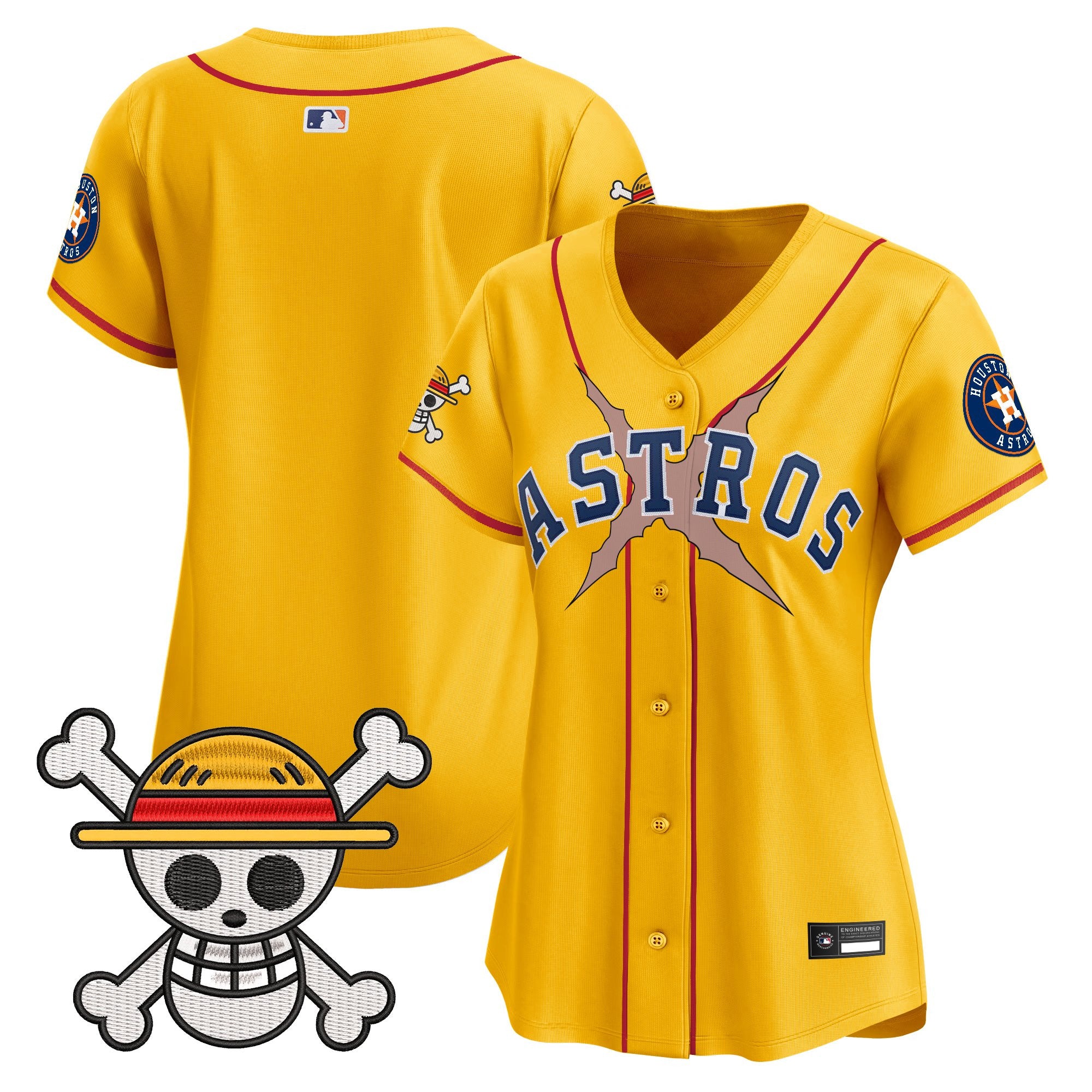 Women's Houston Astros x One Piece Vapor Premier Limited Jersey - Stitched