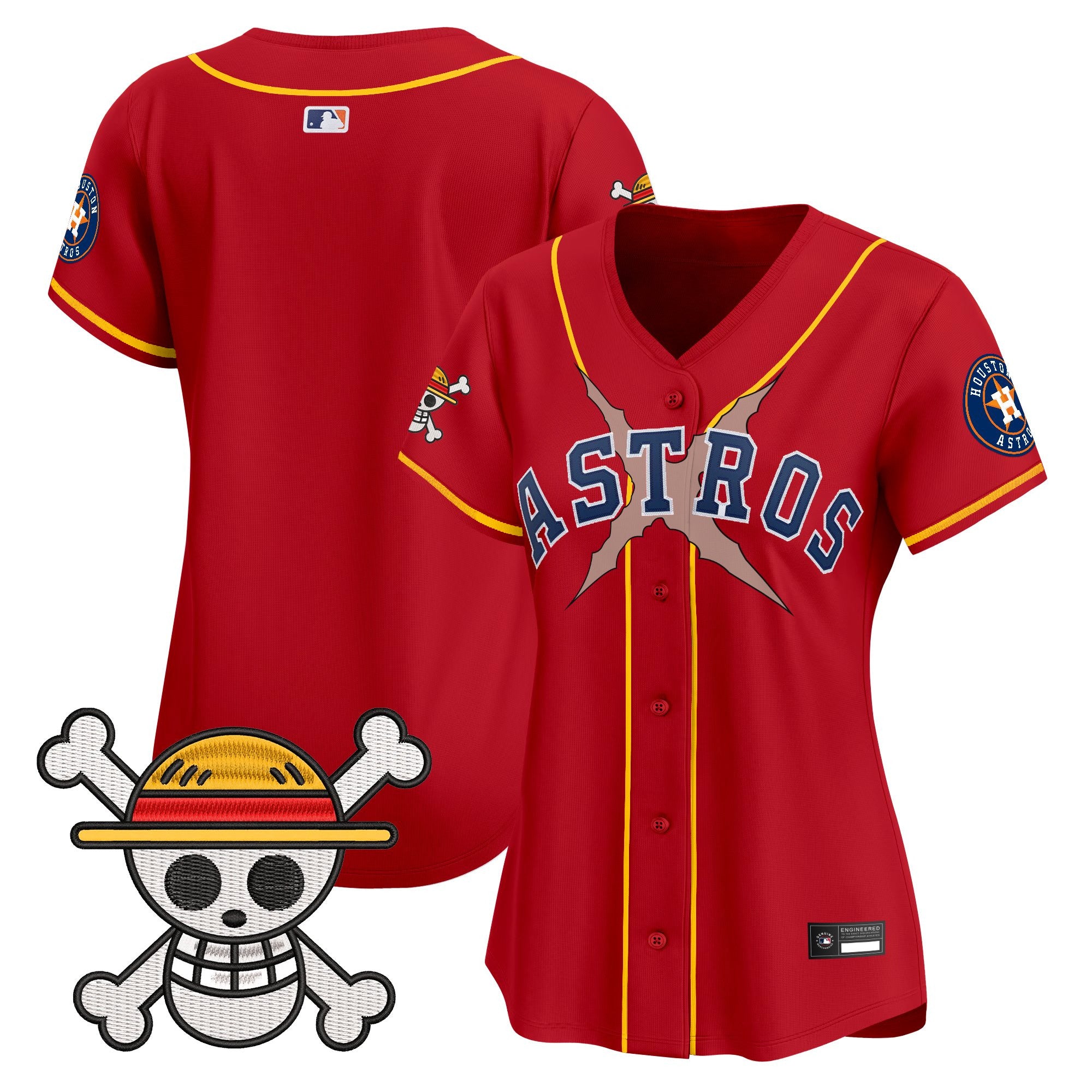 Women's Houston Astros x One Piece Vapor Premier Limited Jersey - Stitched