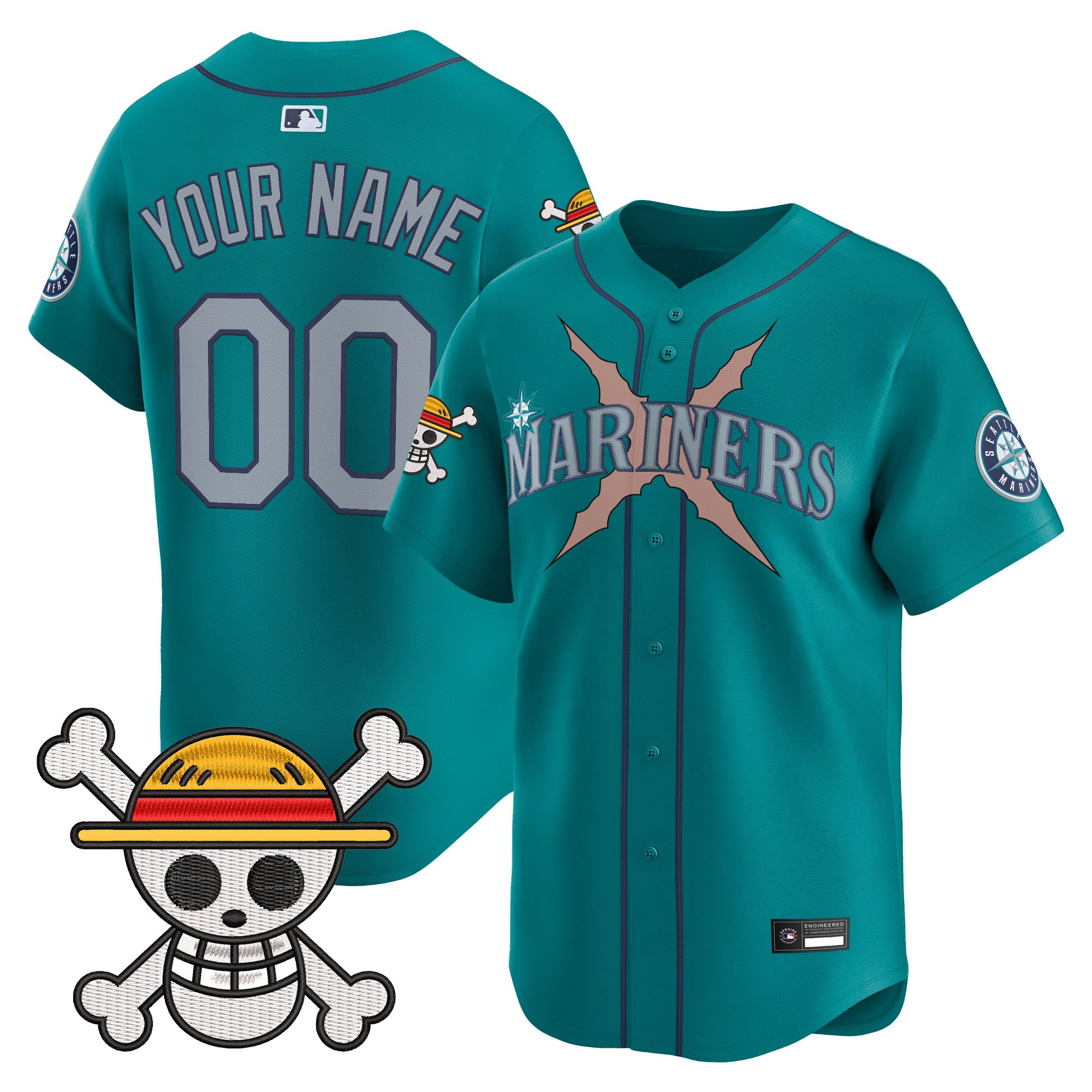 Seattle Mariners x One Piece Vapor Premier Limited Custom Jersey - Stitched