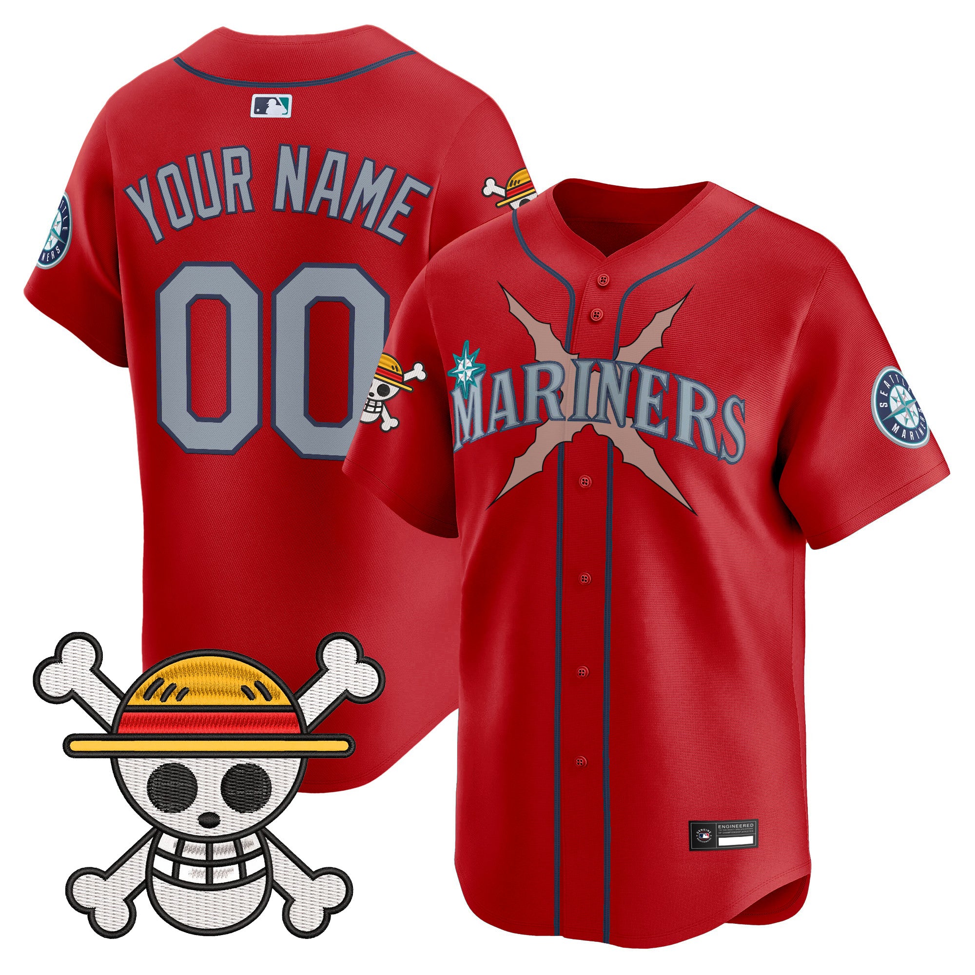 Seattle Mariners x One Piece Vapor Premier Limited Custom Jersey - Stitched