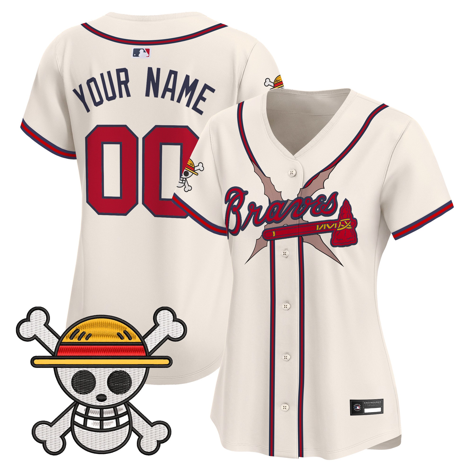 Atlanta Braves x One Piece Vapor Premier Limited Custom Jersey - Stitched