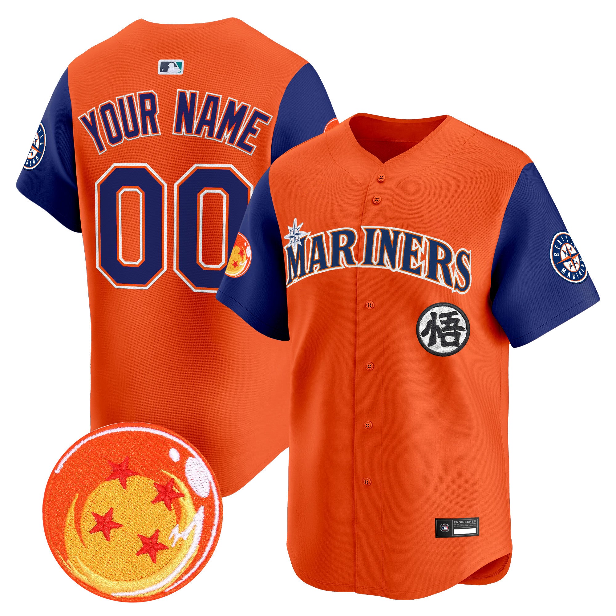 Seattle Mariners x Dragon Ball Vapor Premier Limited Custom Jersey - All Stitched