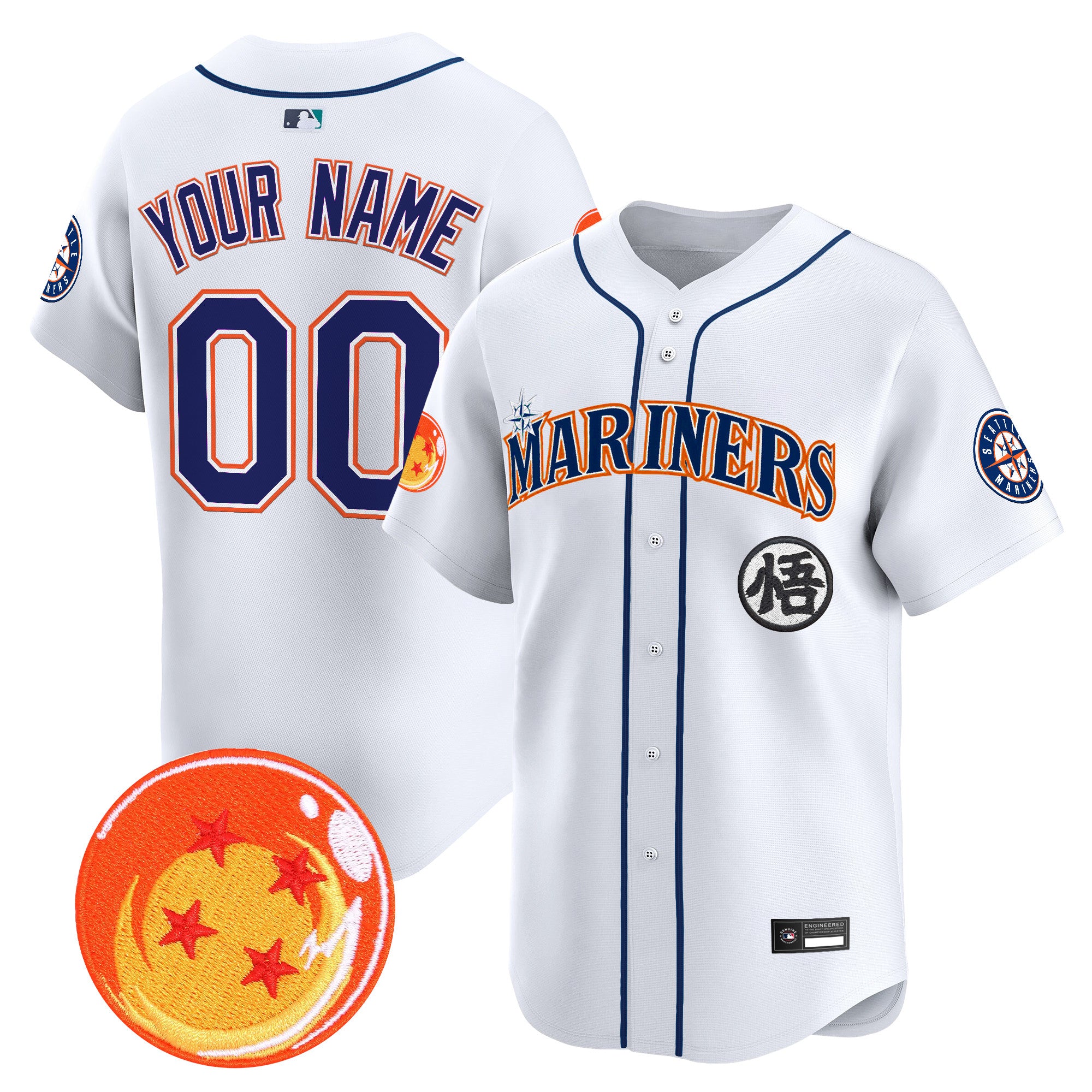 Seattle Mariners x Dragon Ball Vapor Premier Limited Custom Jersey - All Stitched