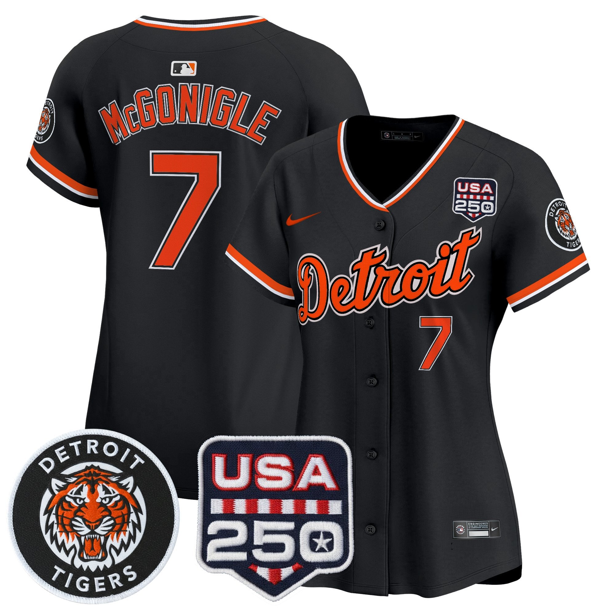 Women's Detroit Tigers 2026 Alternate Vapor Premier Limited Jersey - 250America Patch - All Stitched
