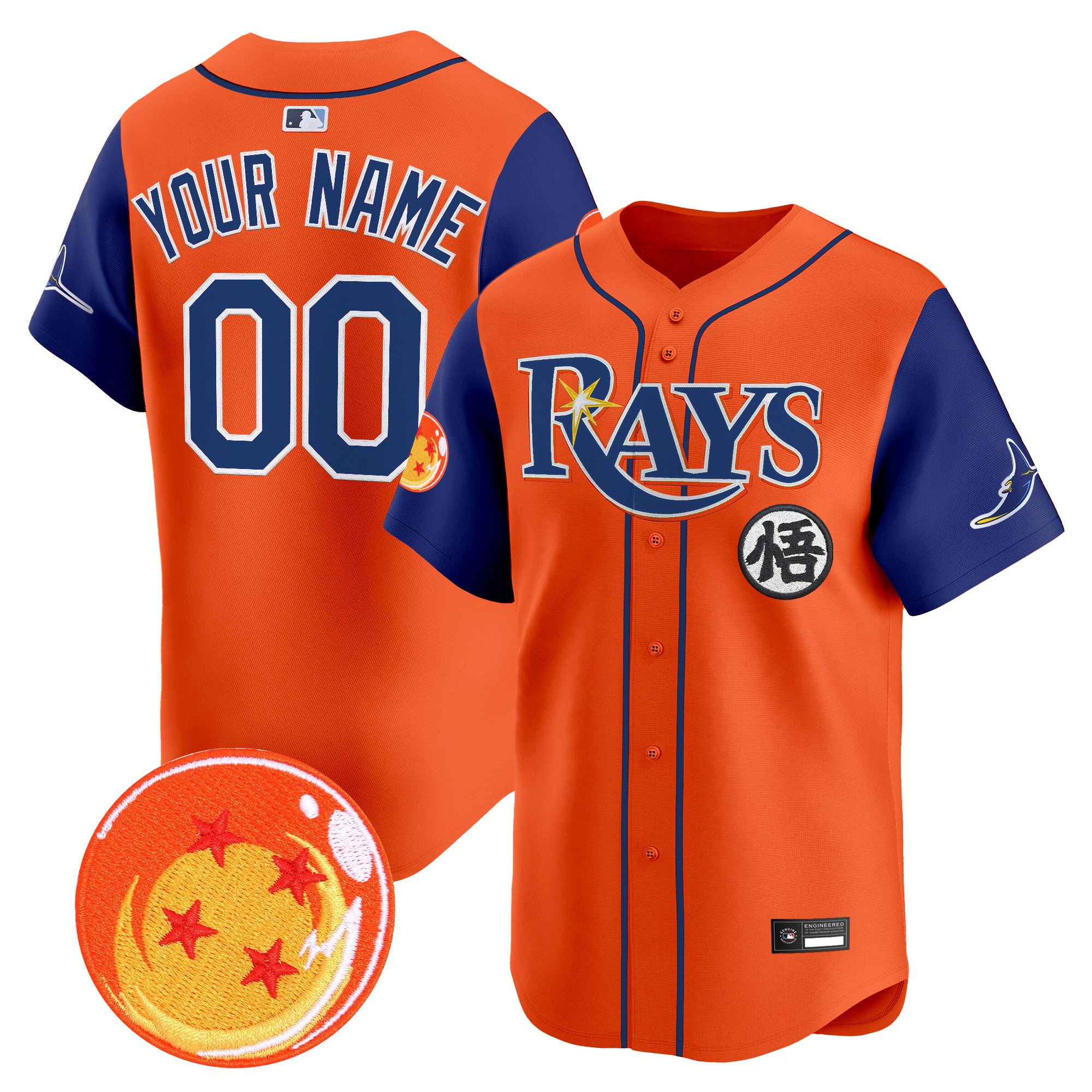 Tampa Bay Rays x Dragon Ball Vapor Premier Limited Custom Jersey - All Stitched