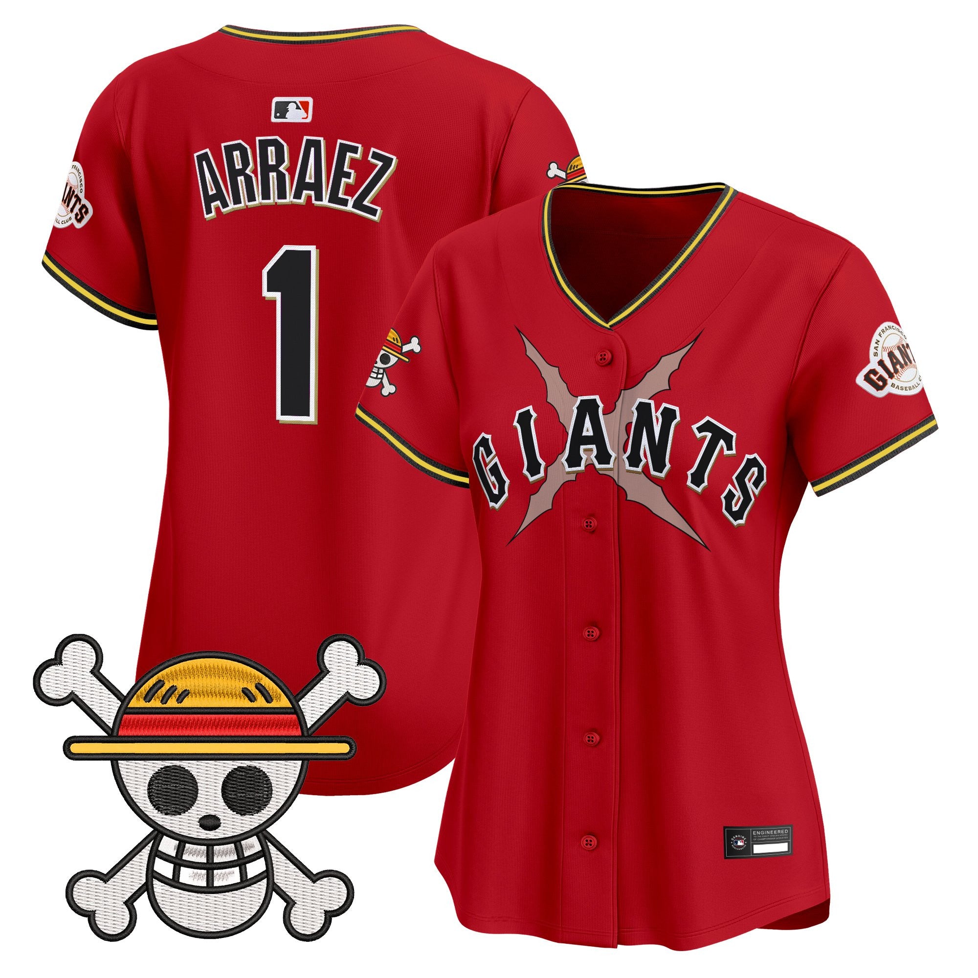Women's San Francisco Giants x One Piece Vapor Premier Limited Jersey - Stitched