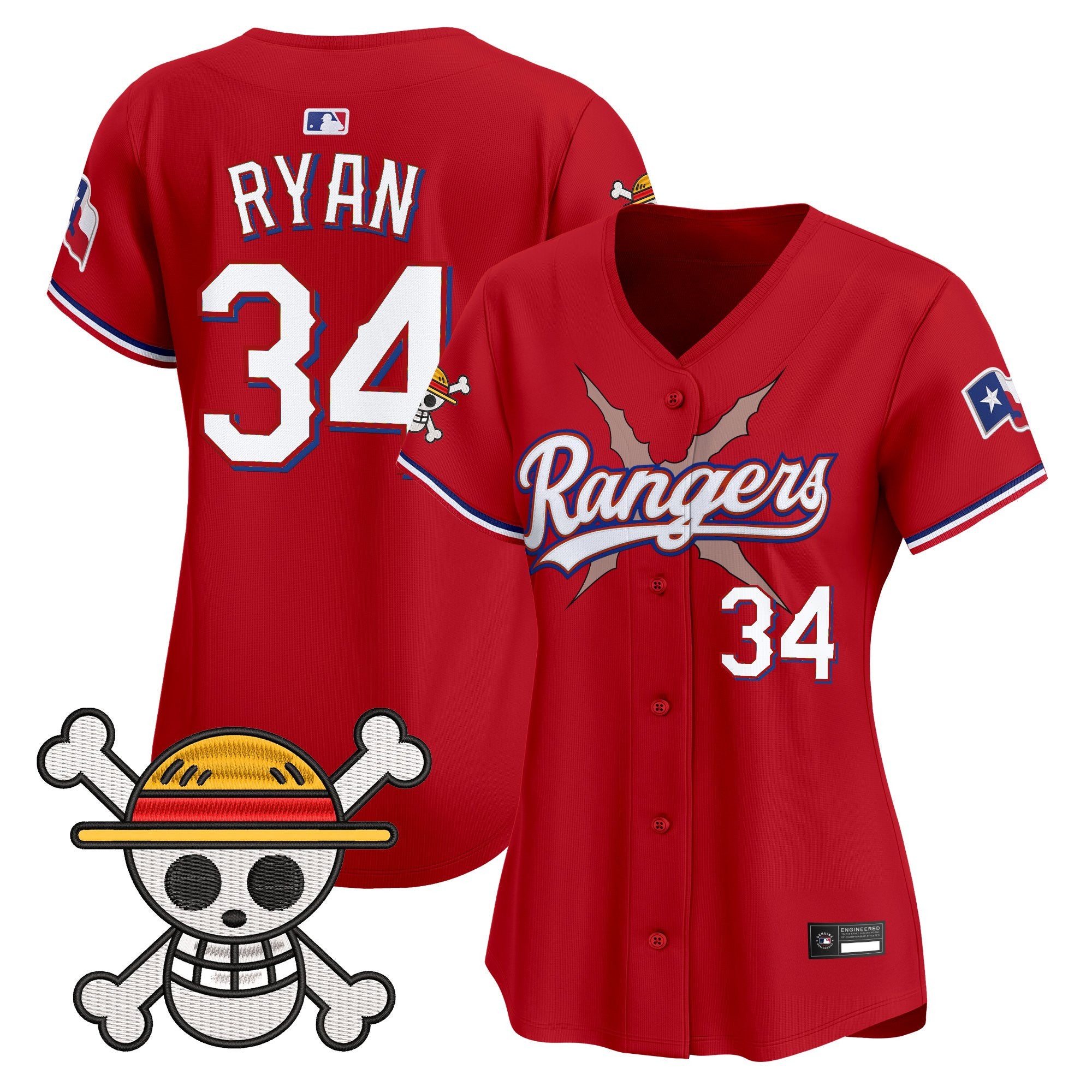 Women's Texas Rangers x One Piece Vapor Premier Limited Jersey - Stitched