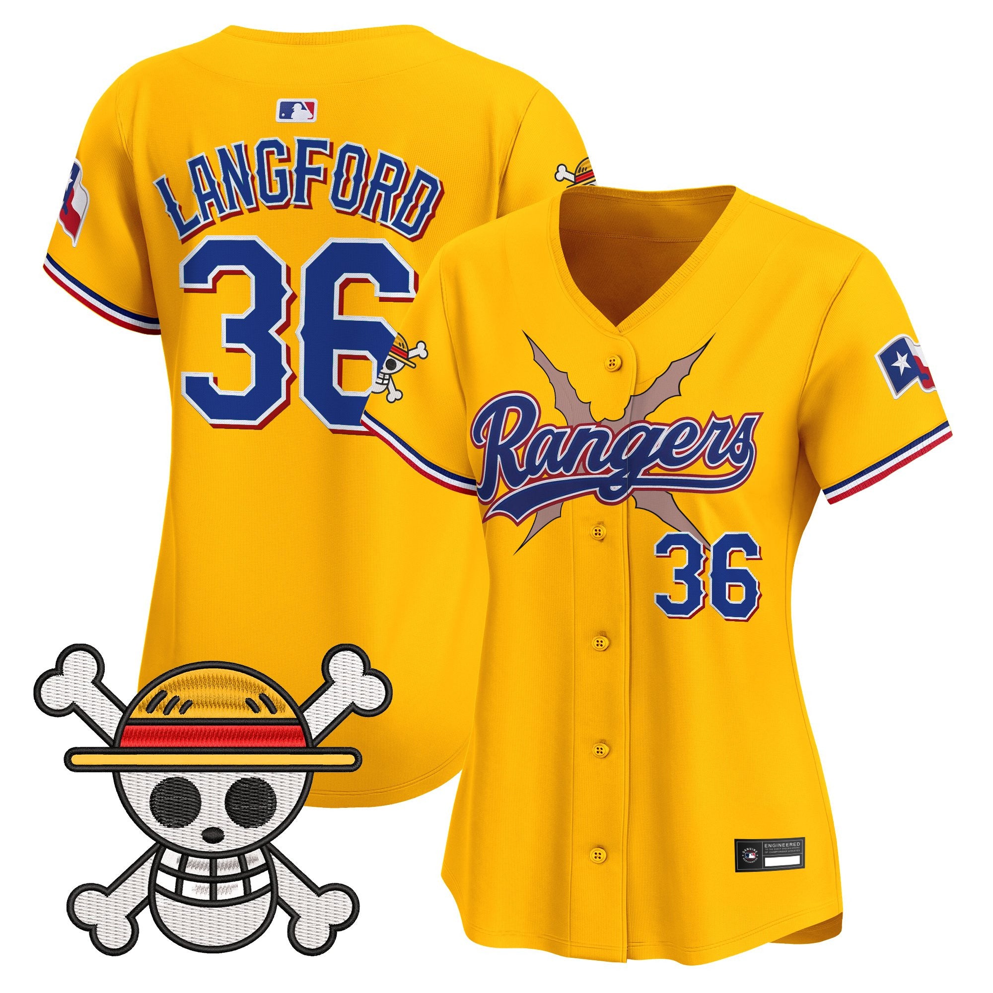 Women's Texas Rangers x One Piece Vapor Premier Limited Jersey - Stitched