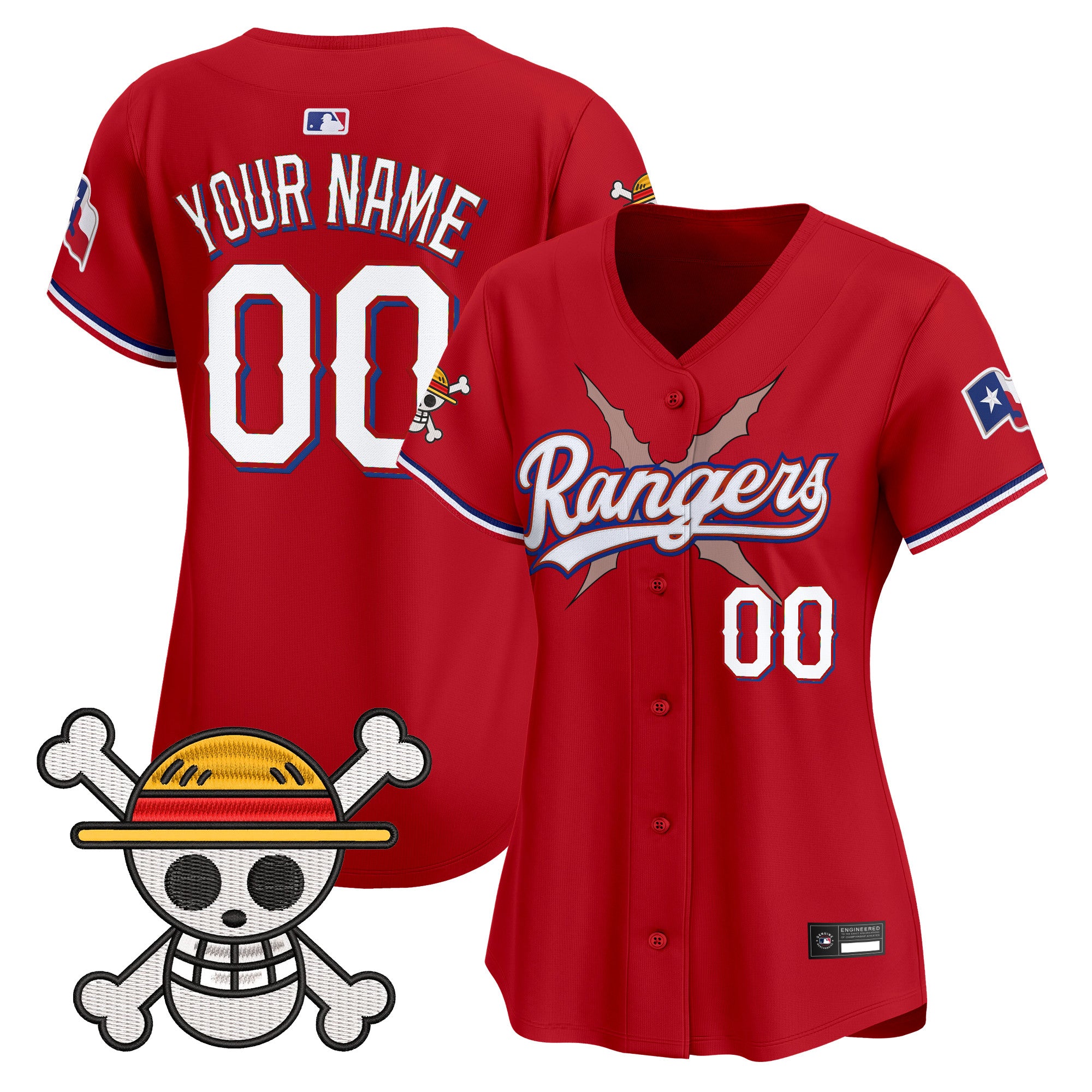 Texas Rangers x One Piece Vapor Premier Limited Custom Jersey - Stitched