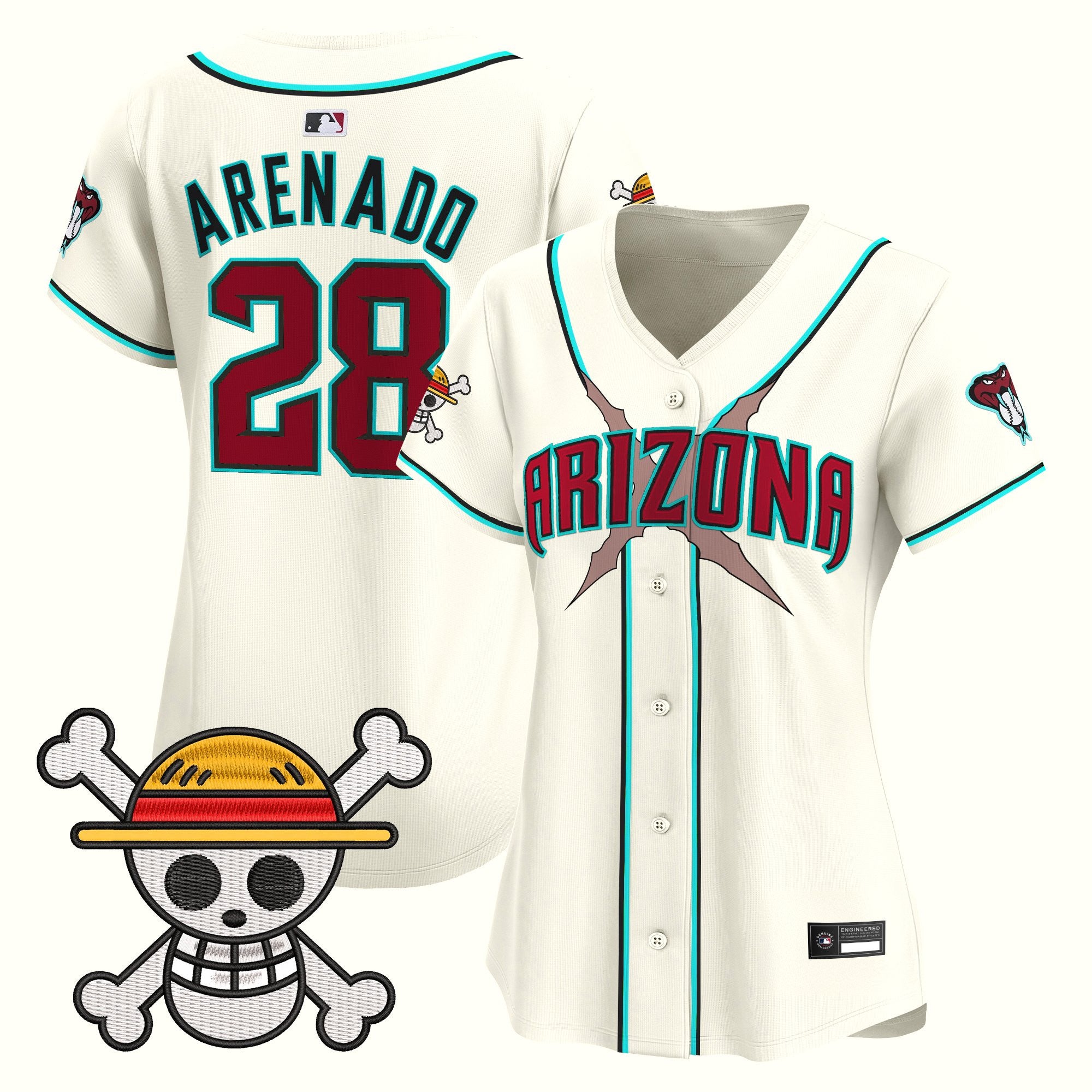 Women's Diamondbacks x One Piece Vapor Premier Limited Jersey - Stitched