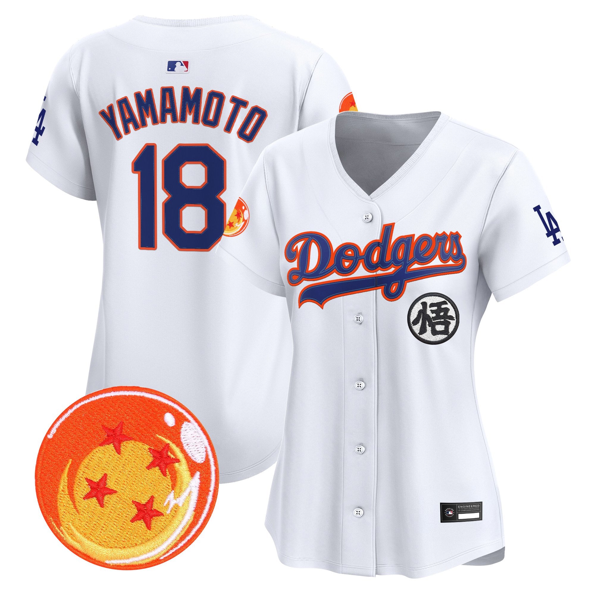 Women's Los Angeles Dodgers x Dragon Ball Vapor Premier Limited Jersey - All Stitched
