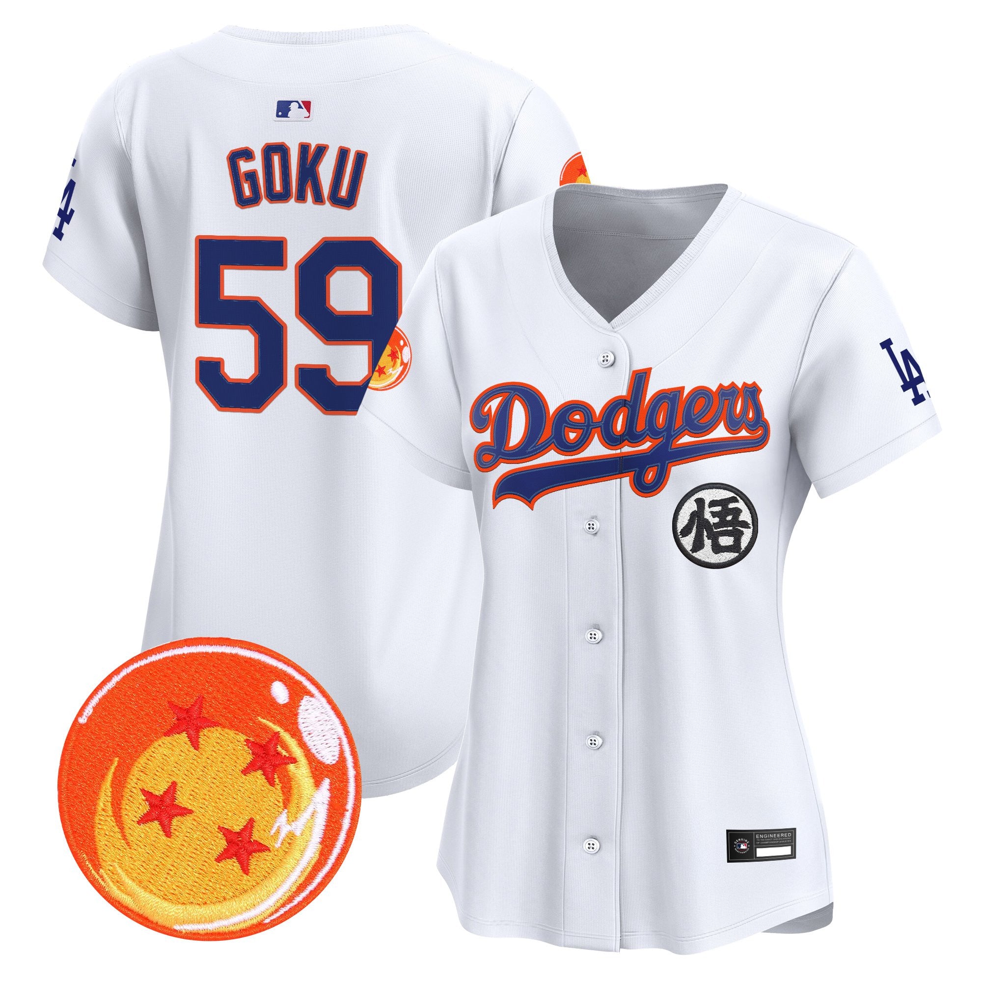 Women's Los Angeles Dodgers x Dragon Ball Vapor Premier Limited Jersey - All Stitched
