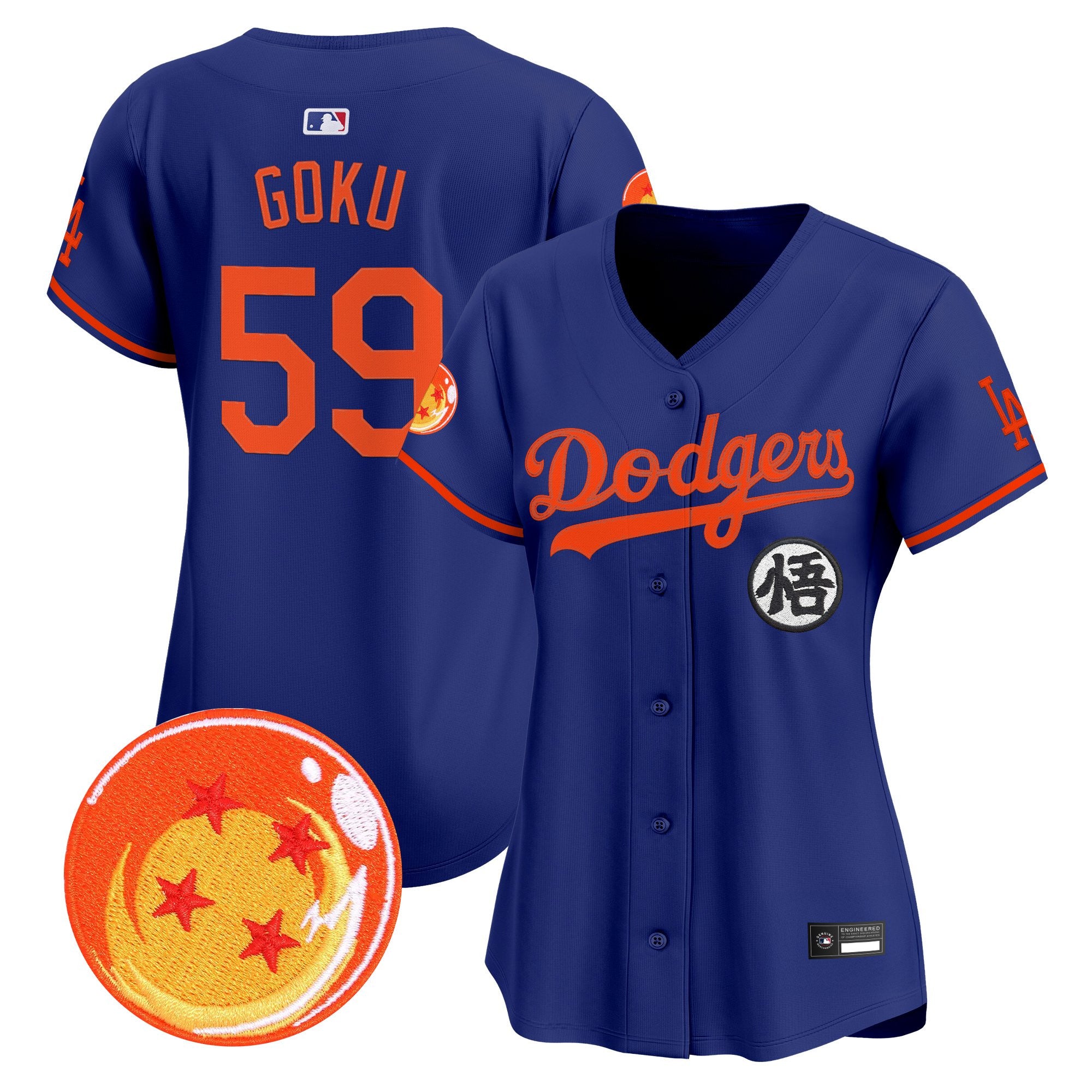 Women's Los Angeles Dodgers x Dragon Ball Vapor Premier Limited Jersey - All Stitched